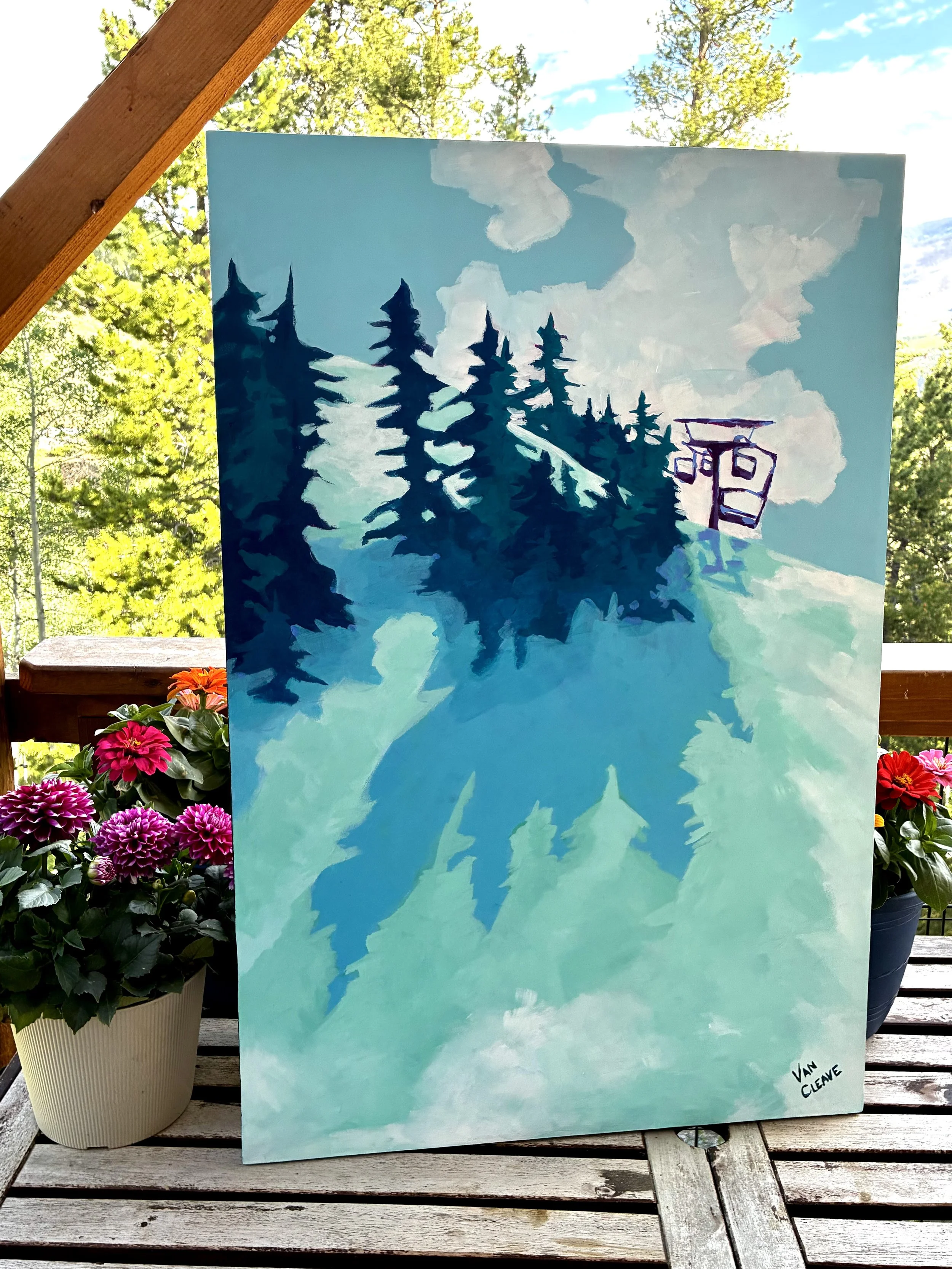 First Chair Vibes Painting Outdoors Caley Van Cleave