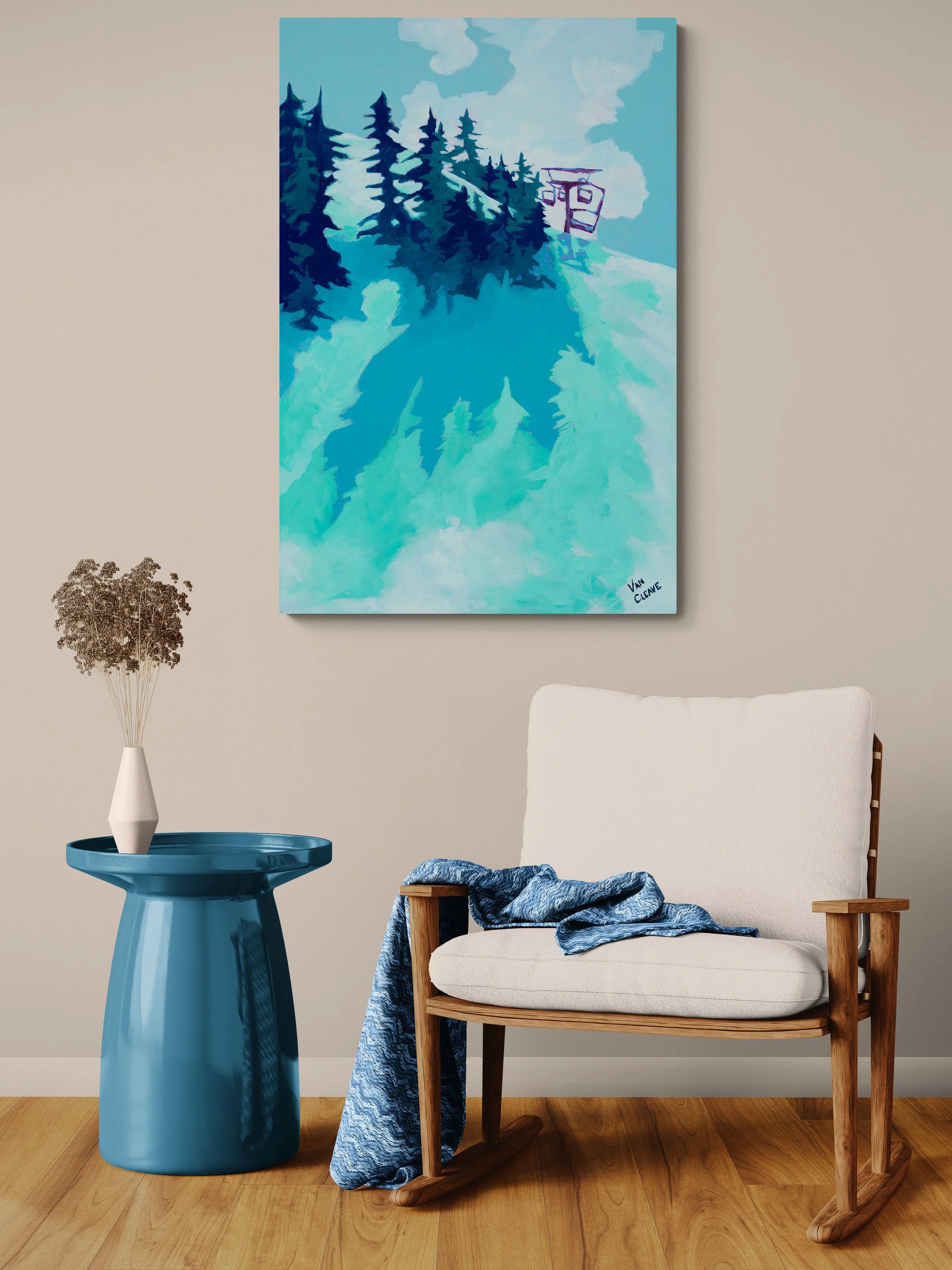 'First Chair Vibes' | Original Painting | Chasing Winter Collection