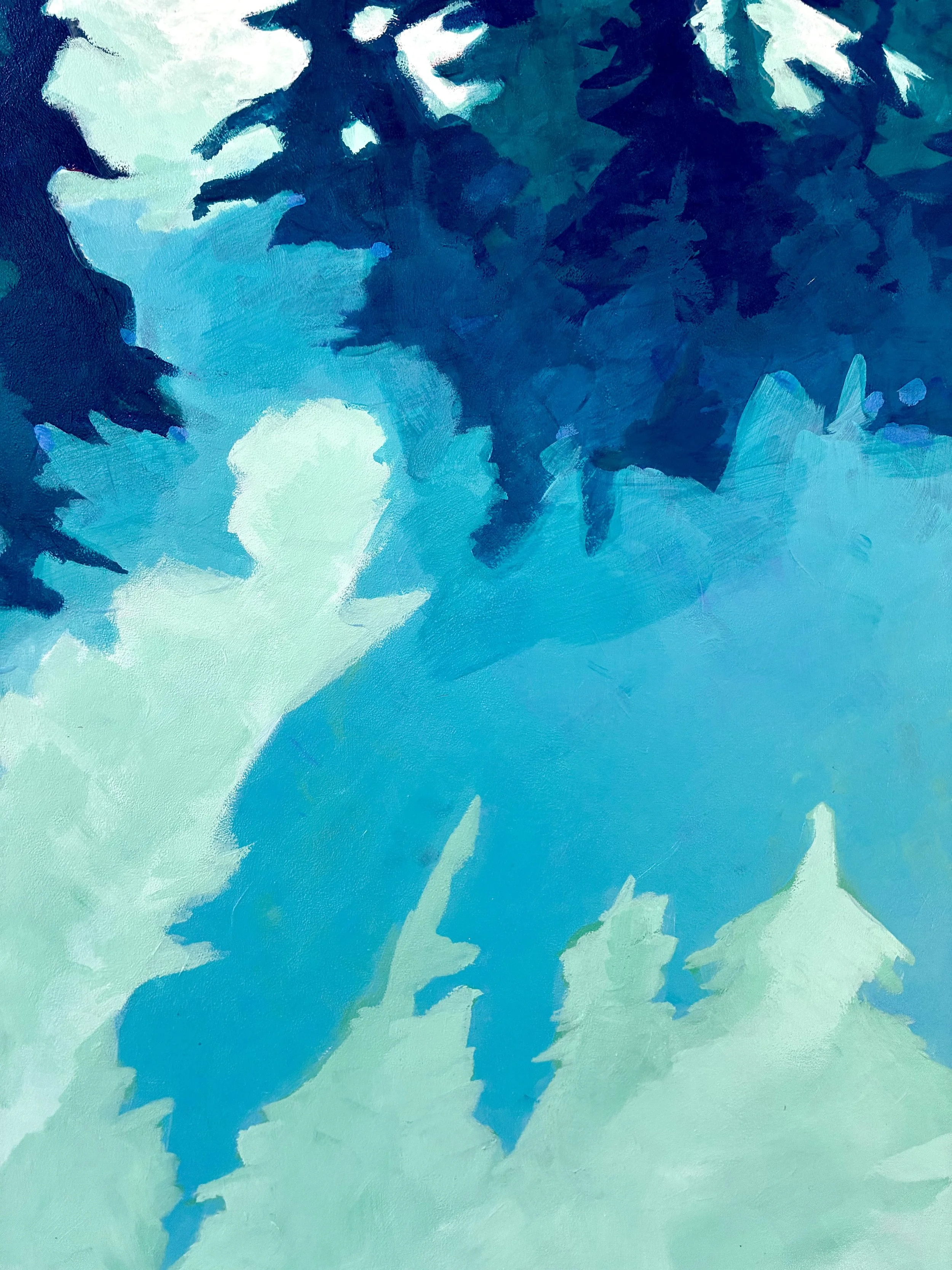 First Chair Vibes Painting Close Up of Trees Caley Van Cleave