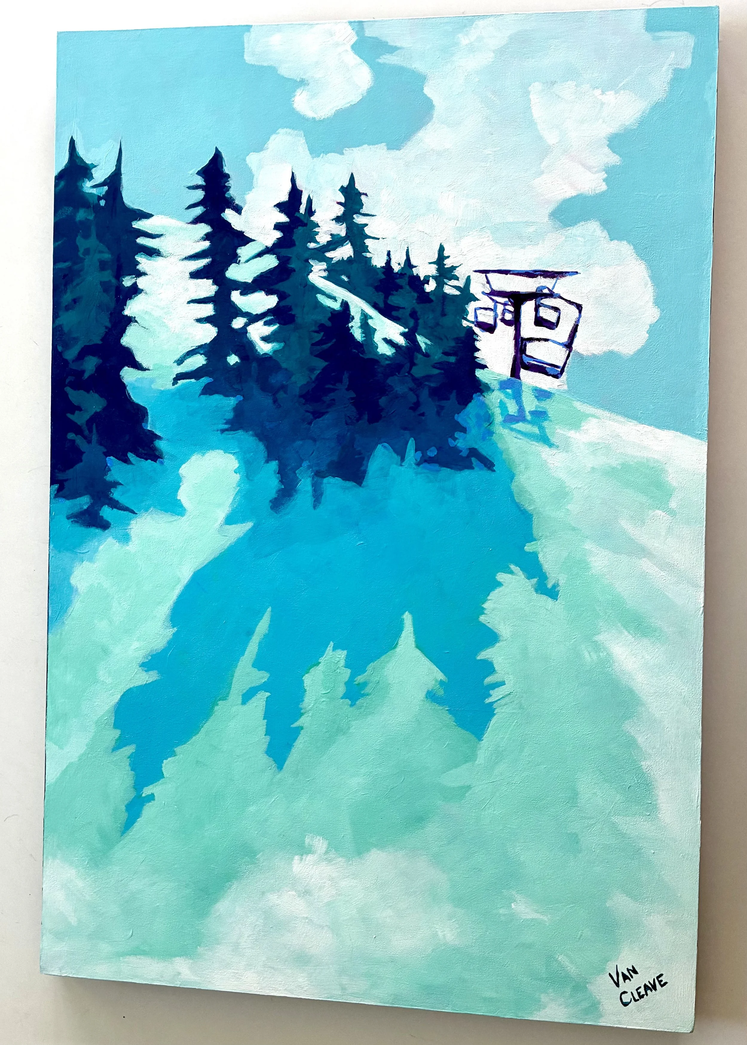 First Chair Vibes Painting White Background Caley Van Cleave