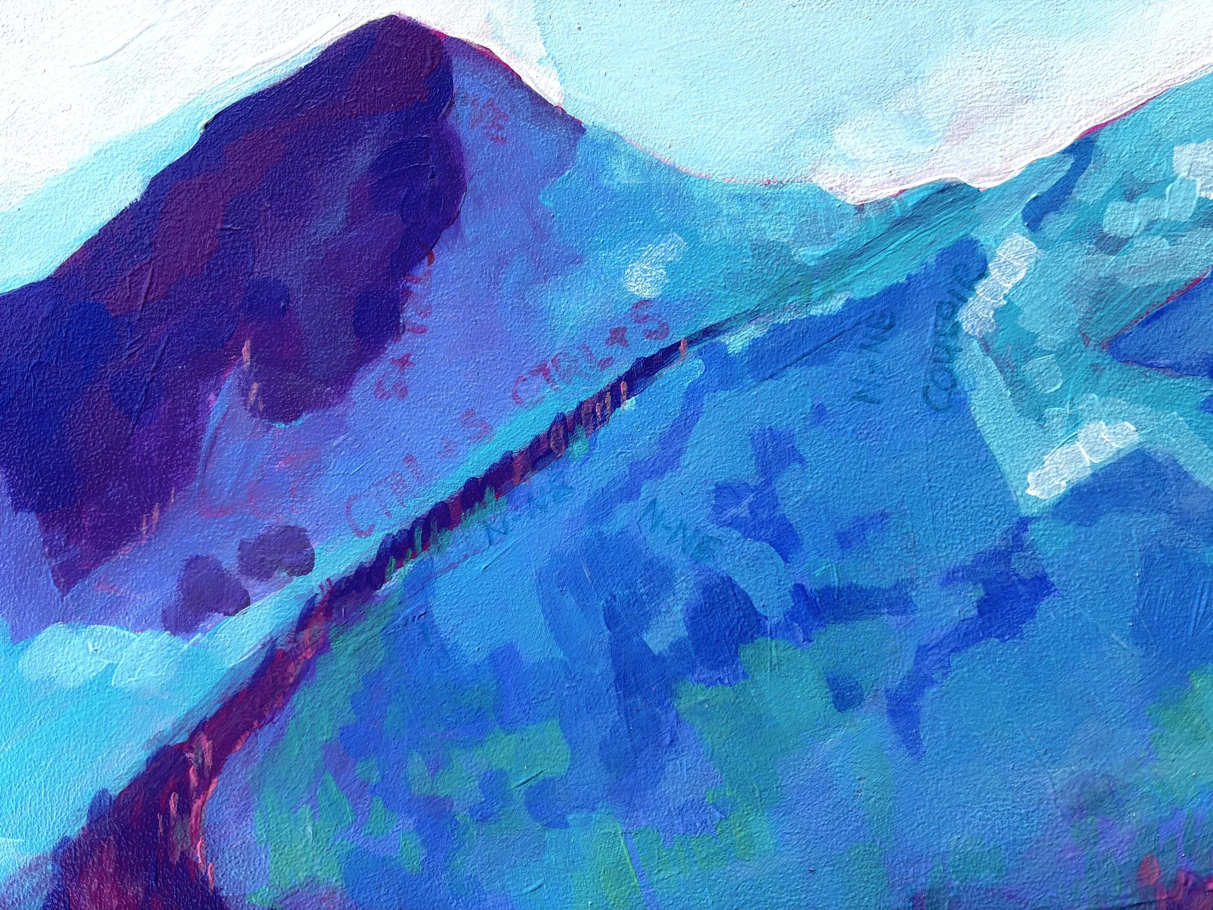 Peak One of Tenmile Range Painting Close Up of Secondary Ridgeline Caley Van Cleave