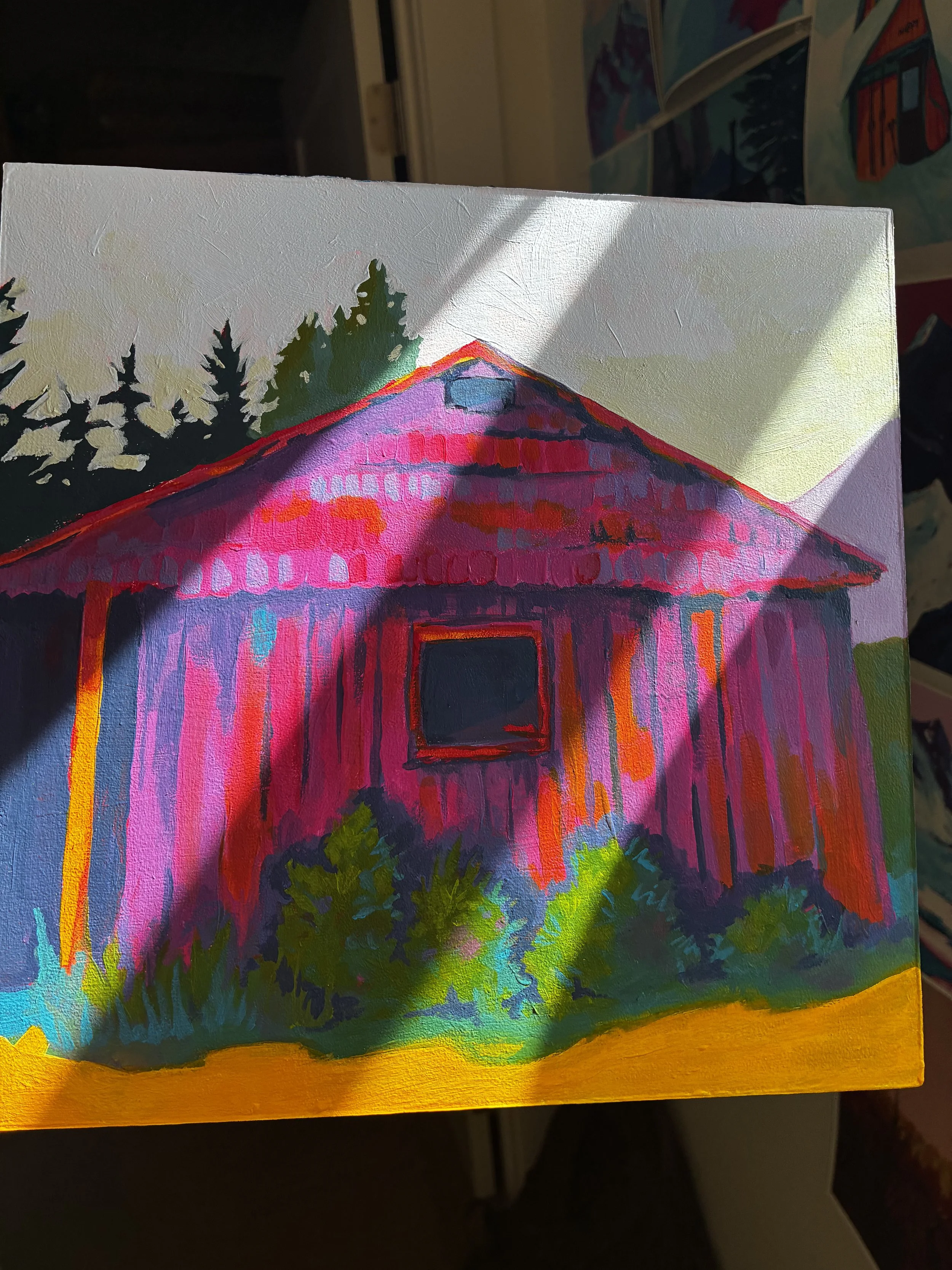 Sunlight Hitting High Noon at La Posada Painting In Progress.jpeg