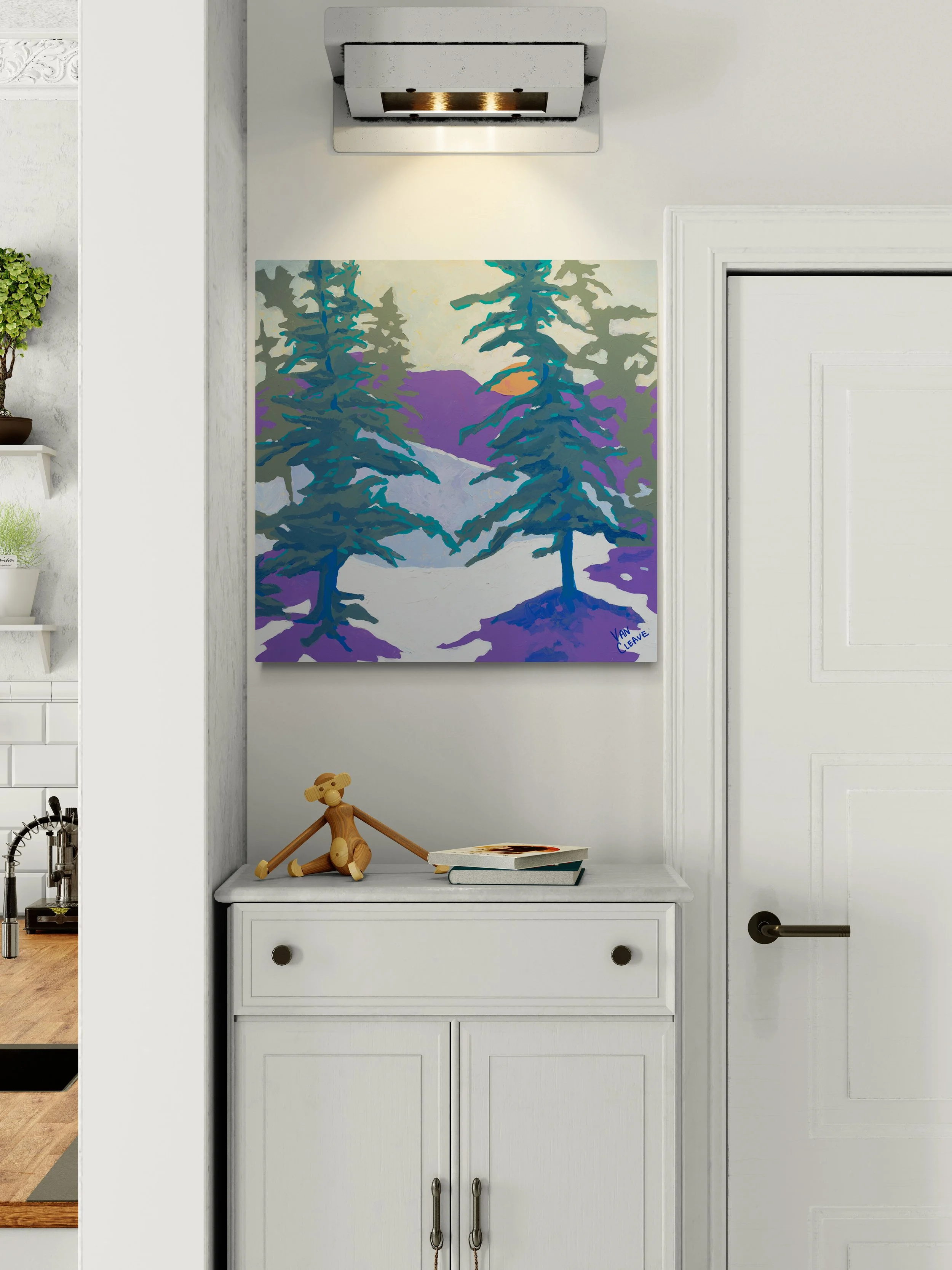'Silent Nordic Ski' | Original Painting | Chasing Winter Collection
