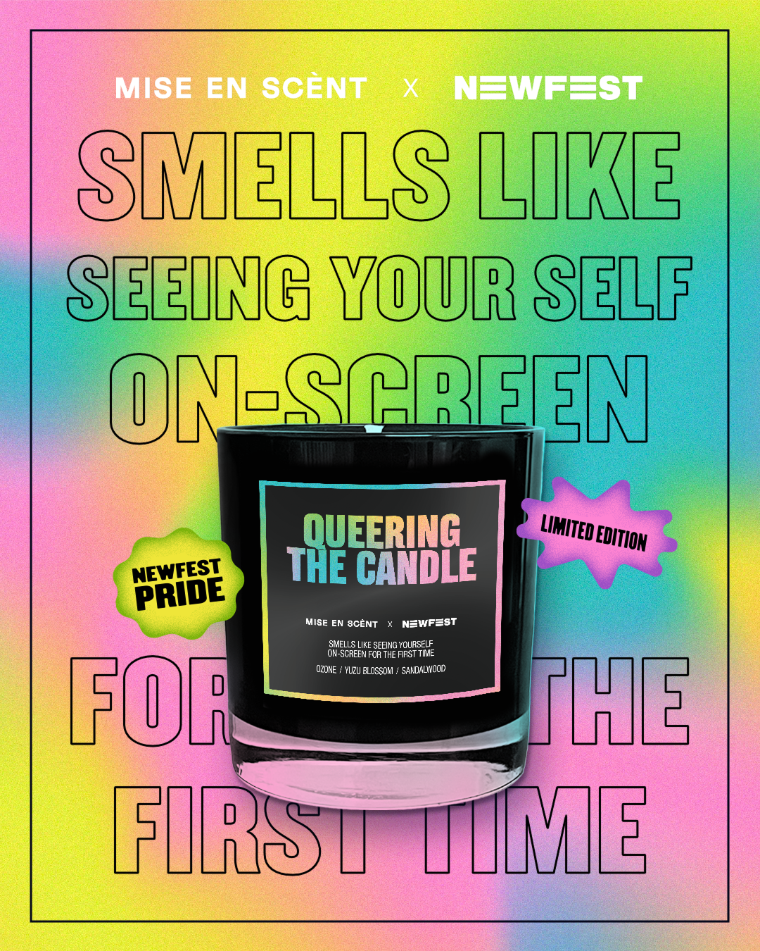 Instagram post for the NEWFEST Film Festival PRIDE collaboration