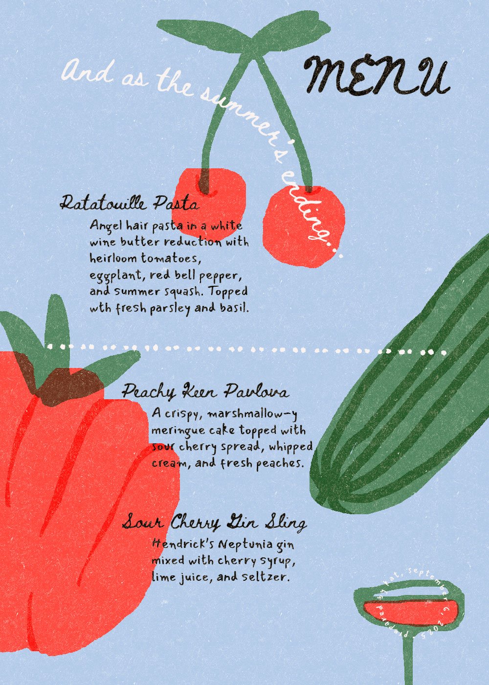 Dinner Menu for Friends
