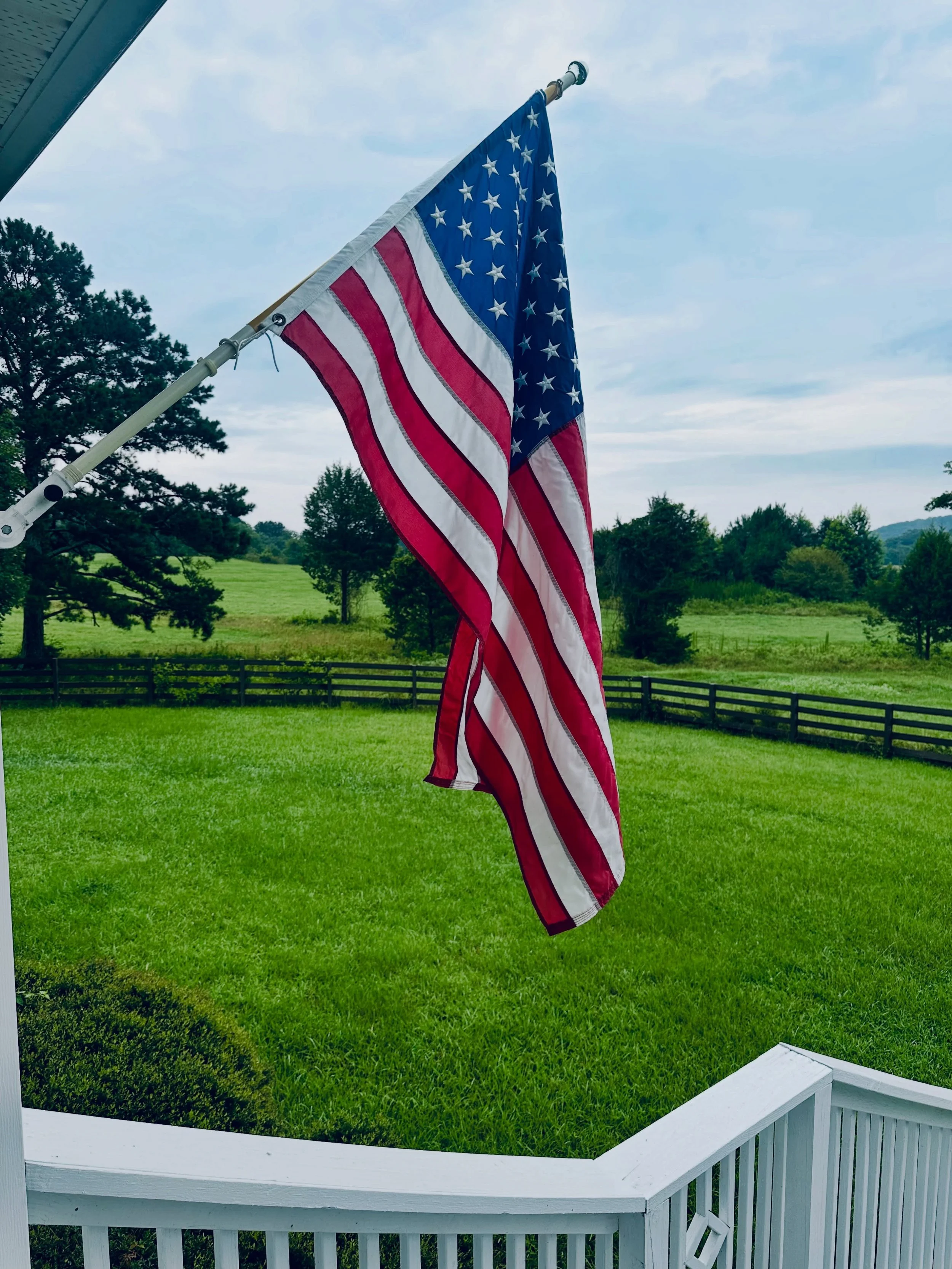 This flag for me has always stood for Freedom, Fairness, Dignity, Equal Opportunity, and a Shared Prosperity. I'm not sitting quiet any longer while these promises of our flag are torn and tattered by the corrupt and greedy men in charge of our count