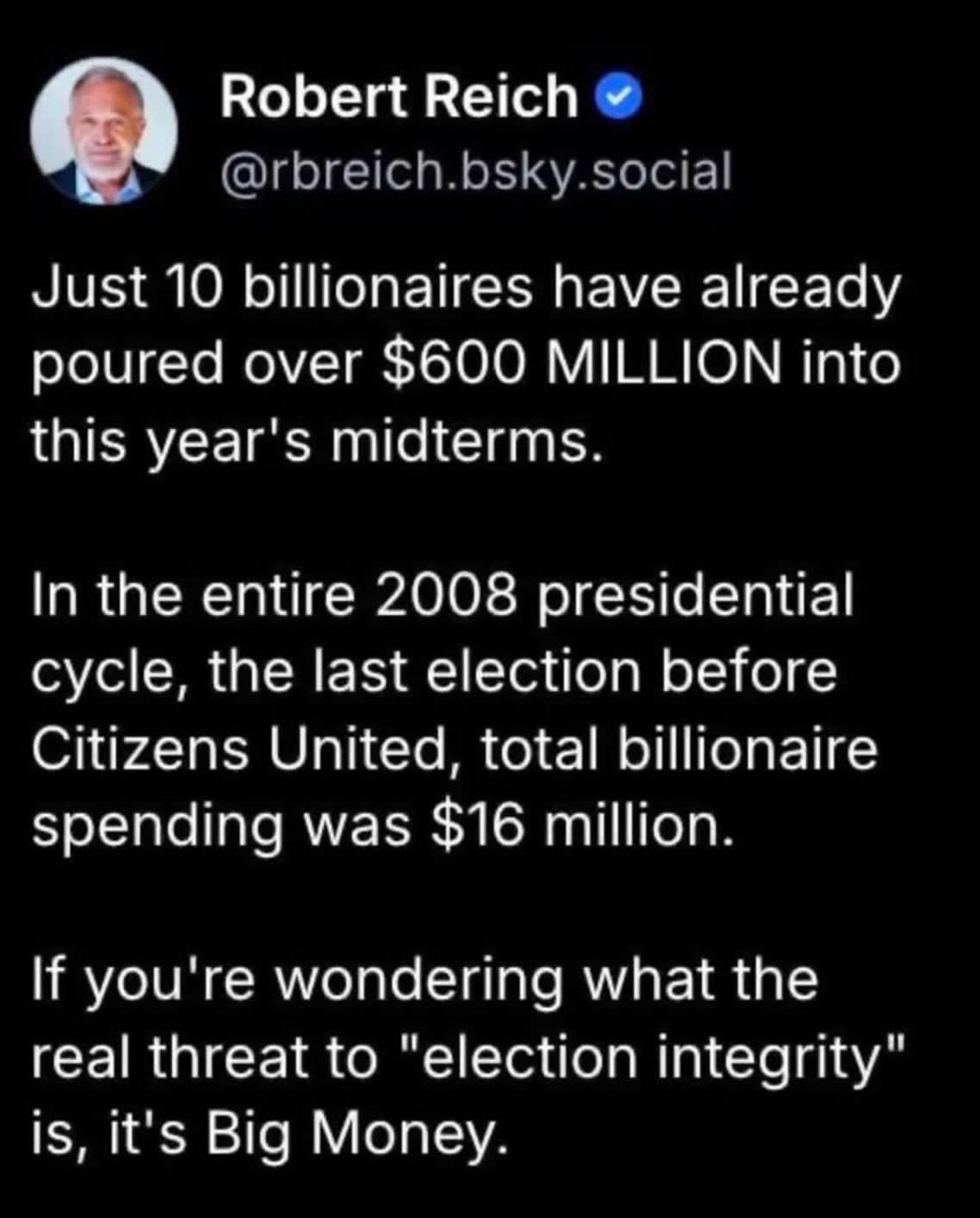 Sadly, America is now an oligarchy. We have 989 billionaires whose wealth and power have increased dramatically under Trump and Republican policies - while ordinary Americans are facing growing struggles. The oligarchy continues to pour ungodly sums 