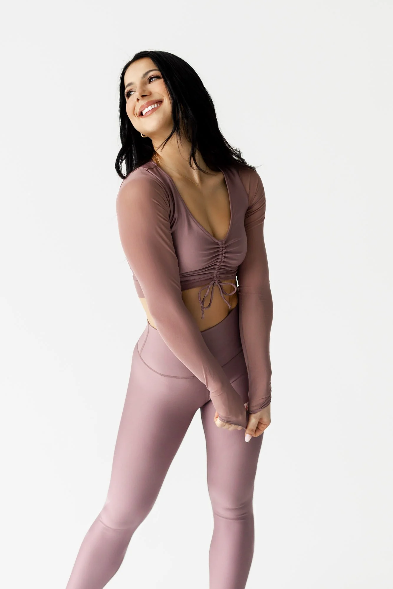 Branding photoshoot in Toronto for a Pilates instructor at Sweat and Tonic, featuring clean, editorial fitness visuals.