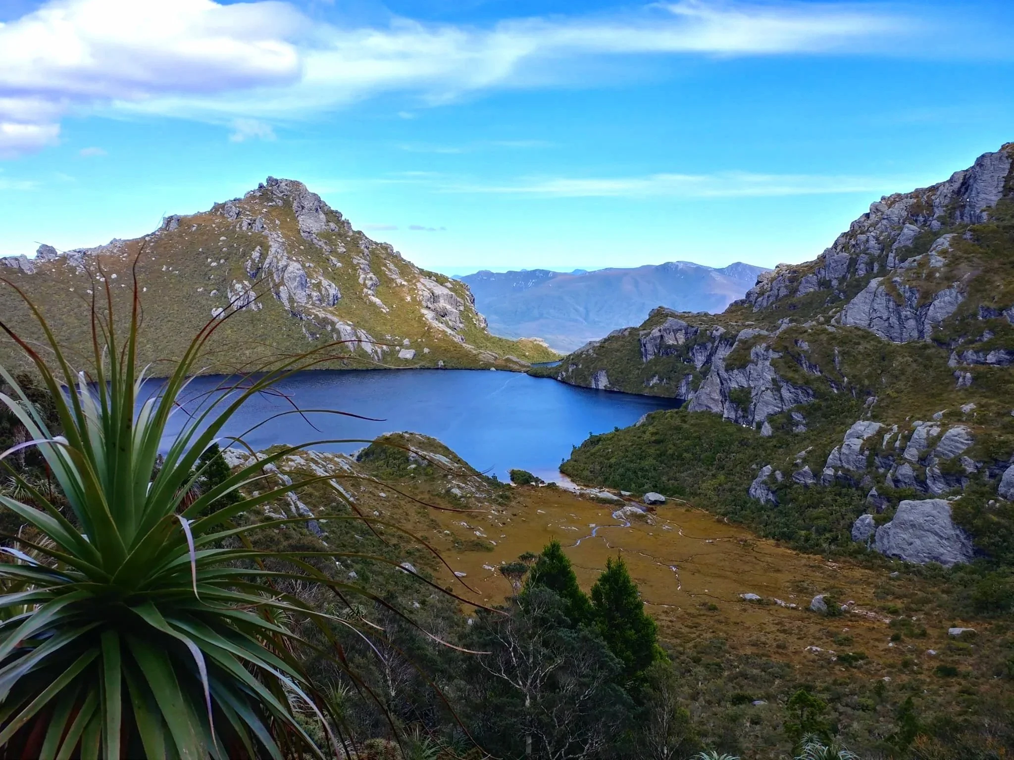 Nature-based mindfulness - Lake in the Western Arthurs Tasmania. 