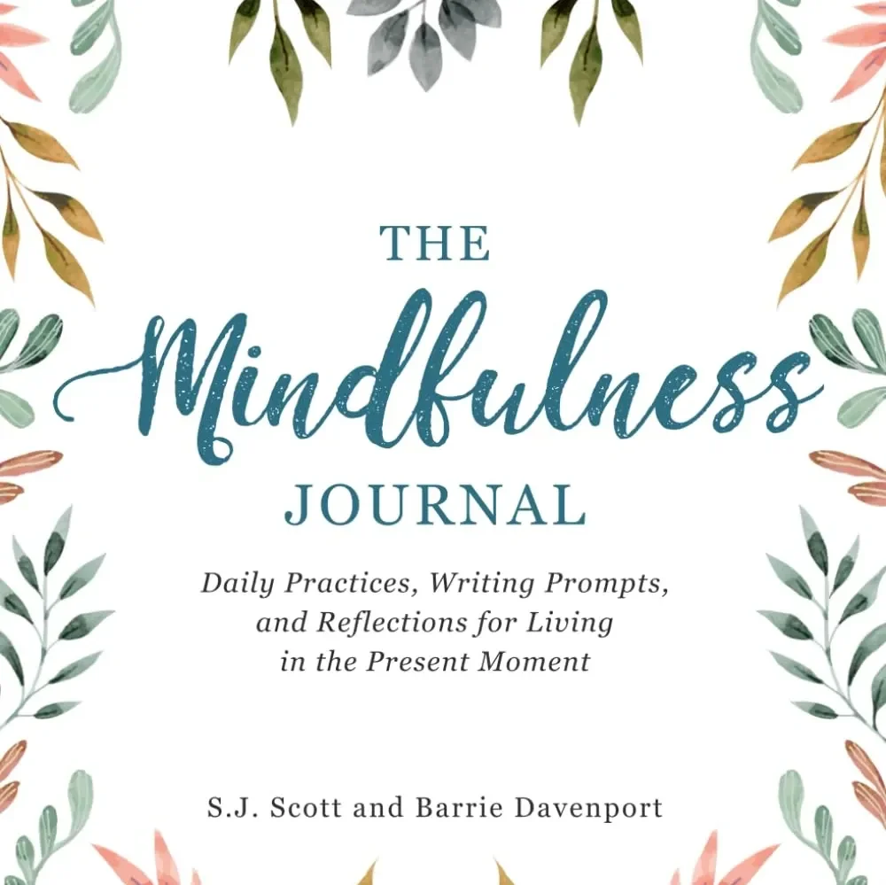 Cover of 'The Mindfulness Journal' with floral border design.
