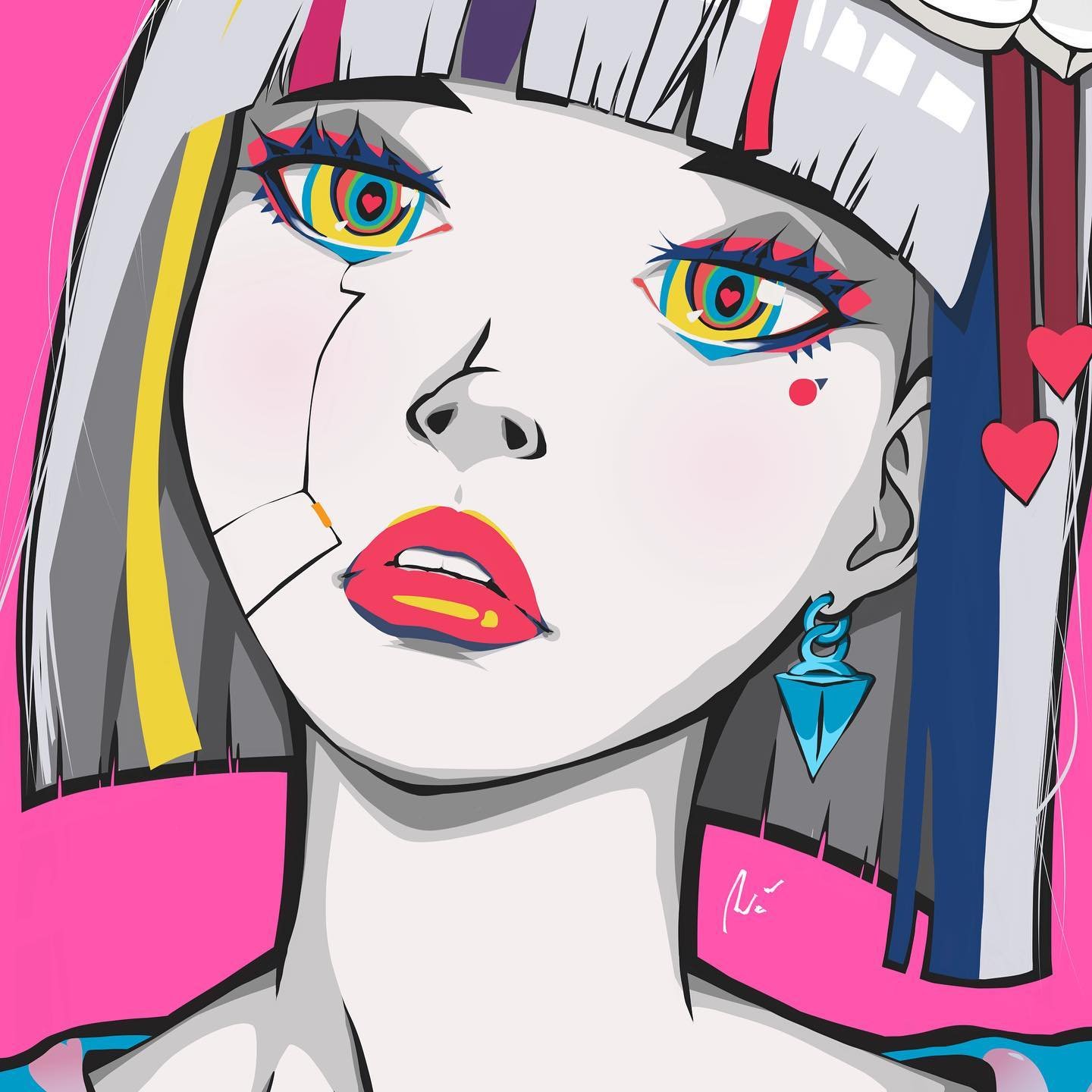cyberpop: geisha || #art #cyberpop