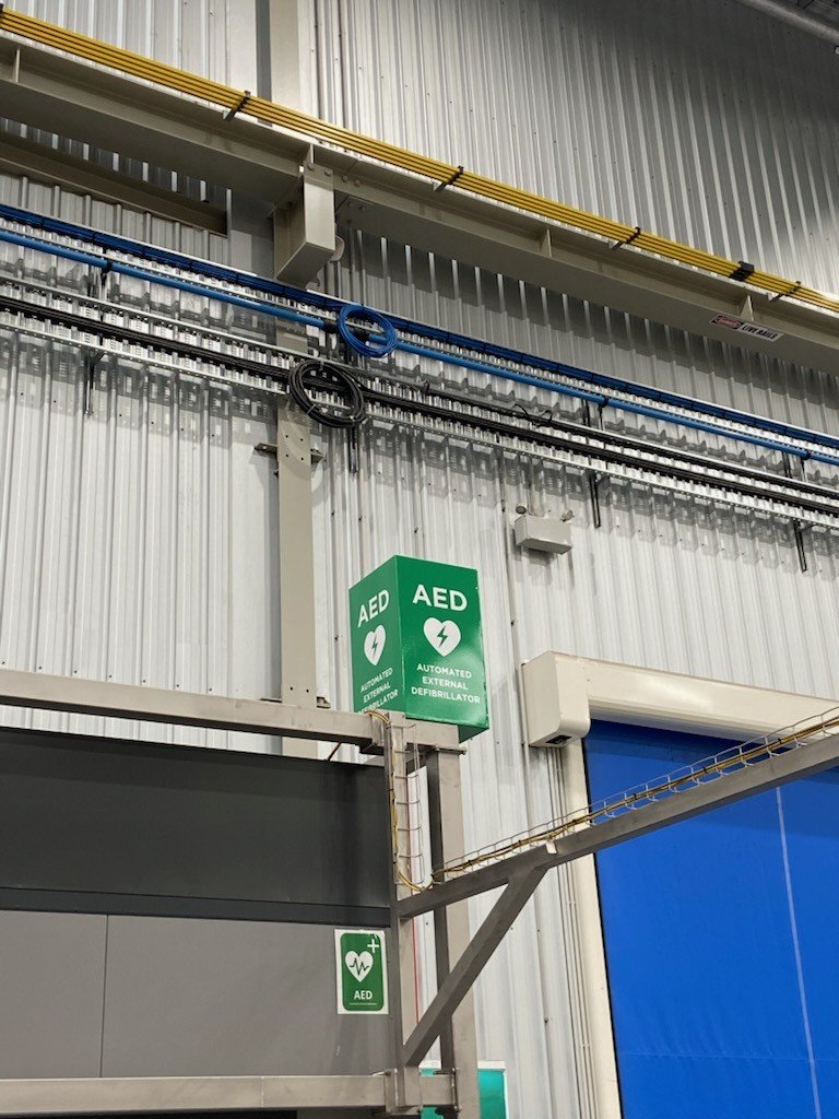 WYMA AED sign