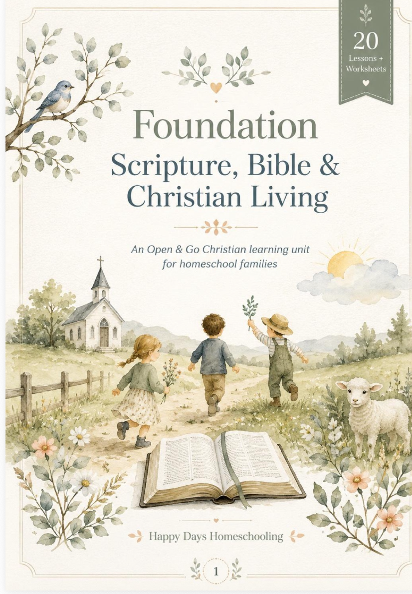 Scripture Unit Grade K (Foundation)  |  Australian Homeschool Curriculum