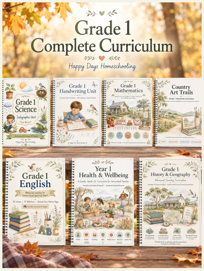 Grade 1 One-A-Day Complete PDF Year Curriculum (Australian Curriculum v9 aligned)