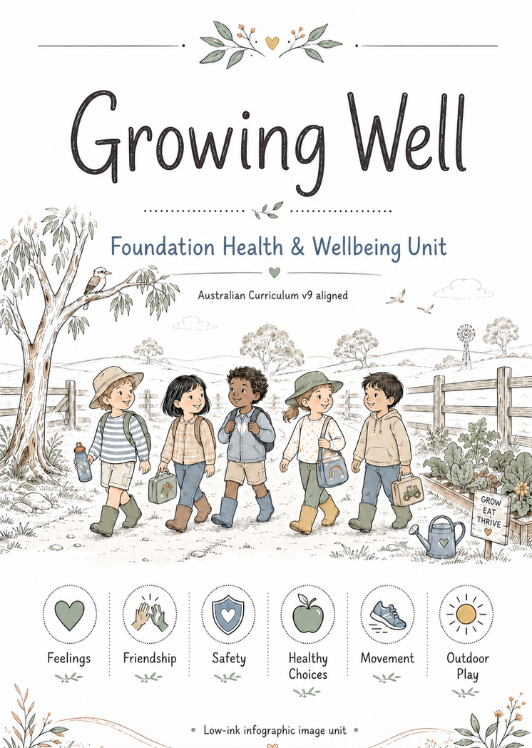 Kindergarten Health & Wellbeing One A Day Single Subject