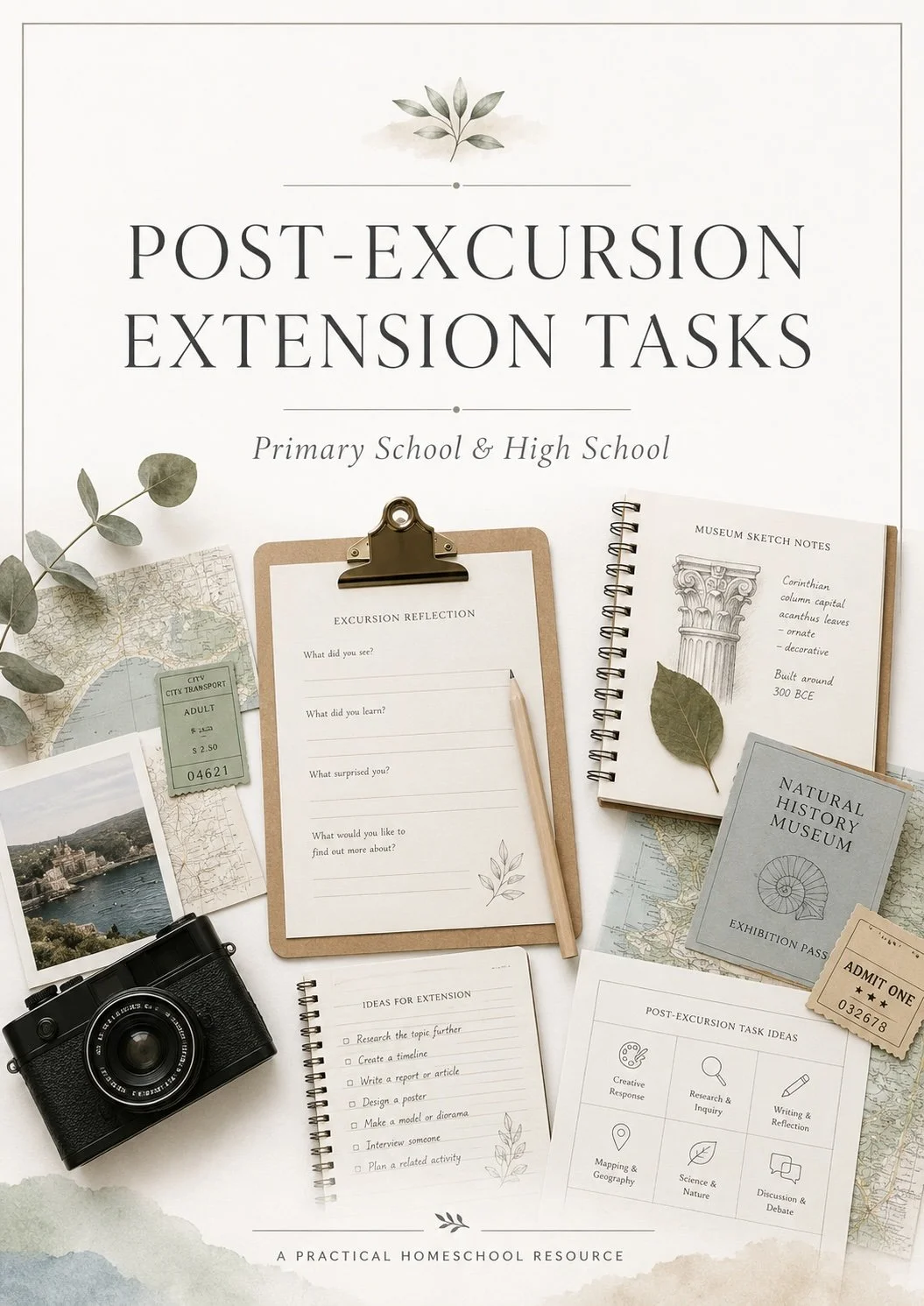 Post-Excursion Extension Task Ideas for Homeschool Resource (Grades K-12)