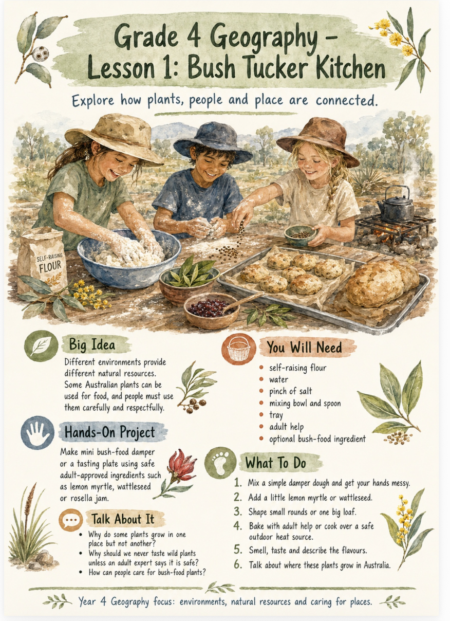 Bush Projects (Primary Grades - Grade 4 Specific) Australian Homeschool Elective Unit