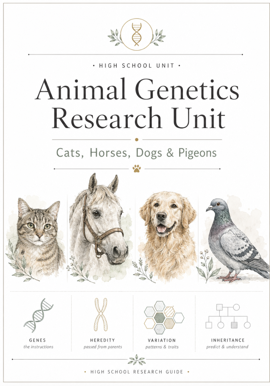 Animal Genetics Research Hands-On Homeschool Unit Australian (Grades 7-12)