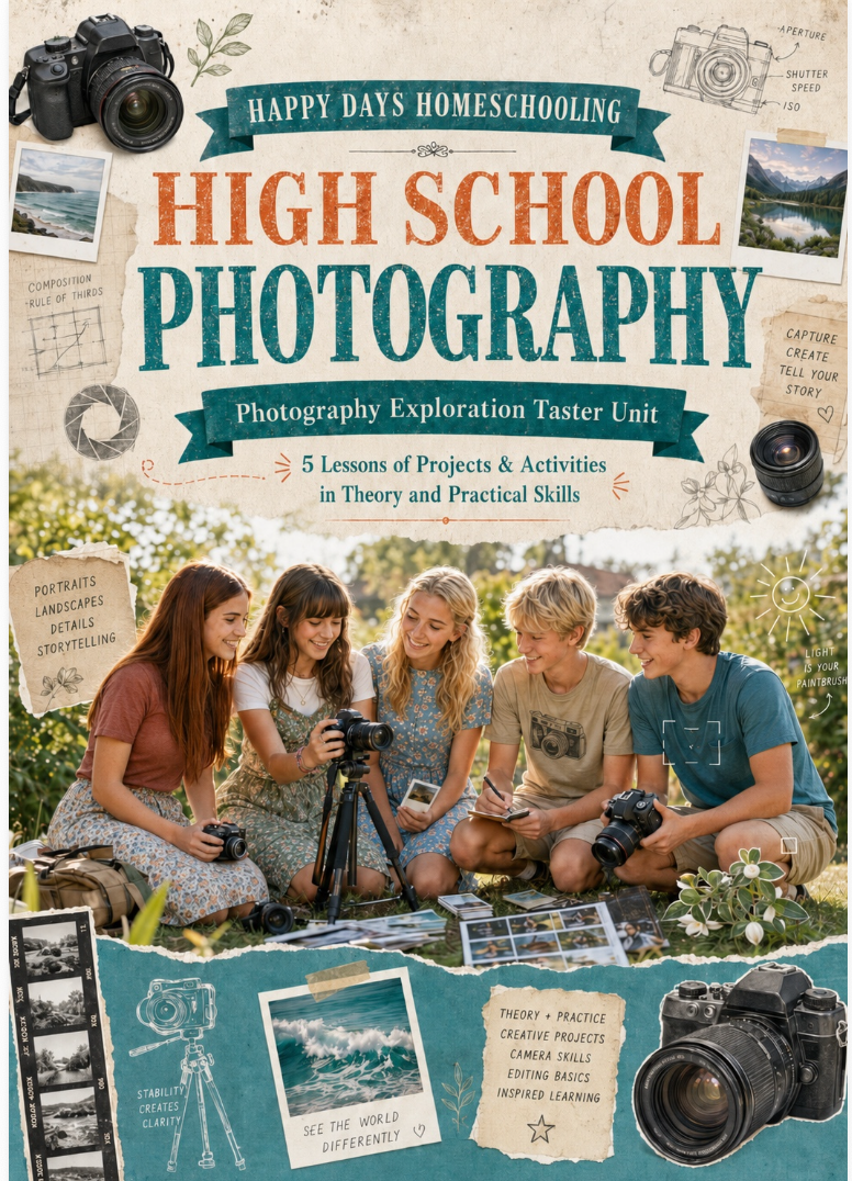 High School Photography Intro Unit (Australian Homeschooling PDF)