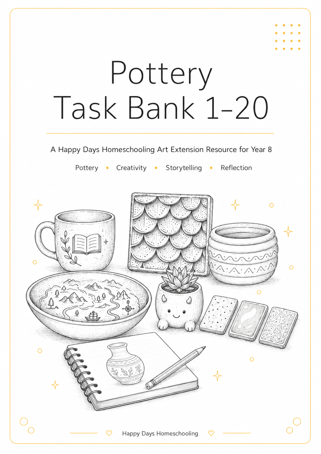 Ancient Worlds in Clay Australian Homeschool Unit - Creative Pottery Task Bank (Grades 4-12)