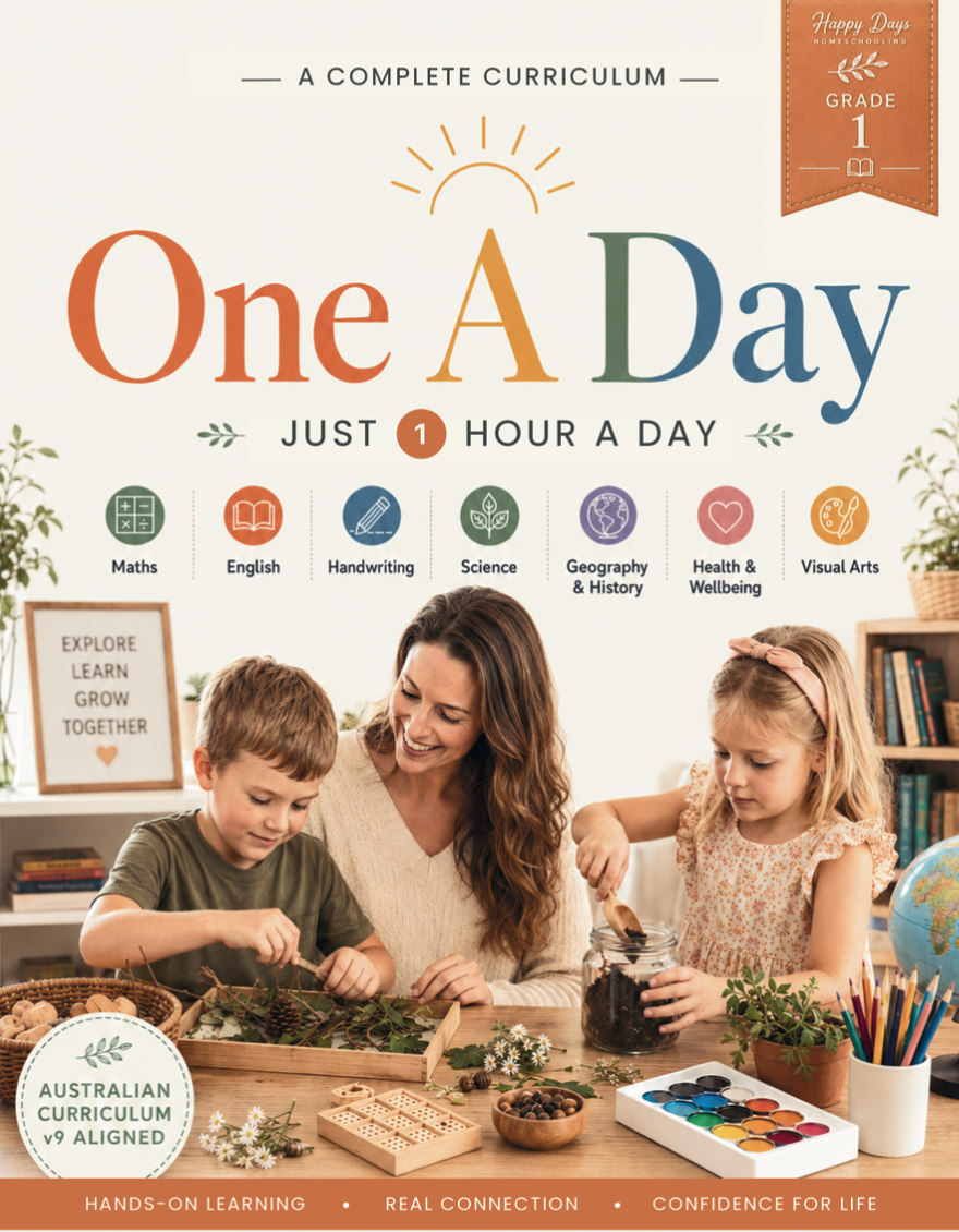 Grade 1 One-A-Day Complete Year Curriculum (Australian Curriculum v9 aligned)