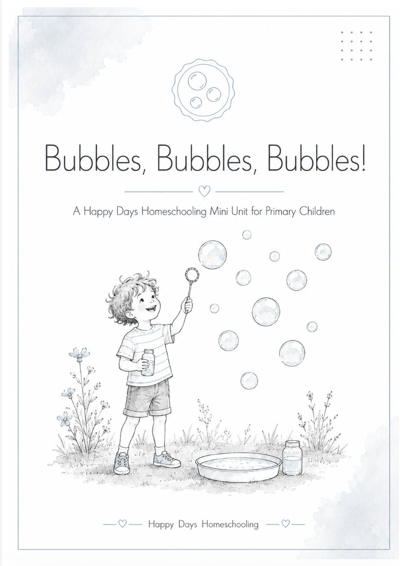 Bubbles! Primary Homeschool Hands On Unit (Grades K-5)