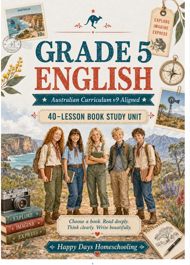 Grade 5 English & Handwriting - Two A Day Single Subject