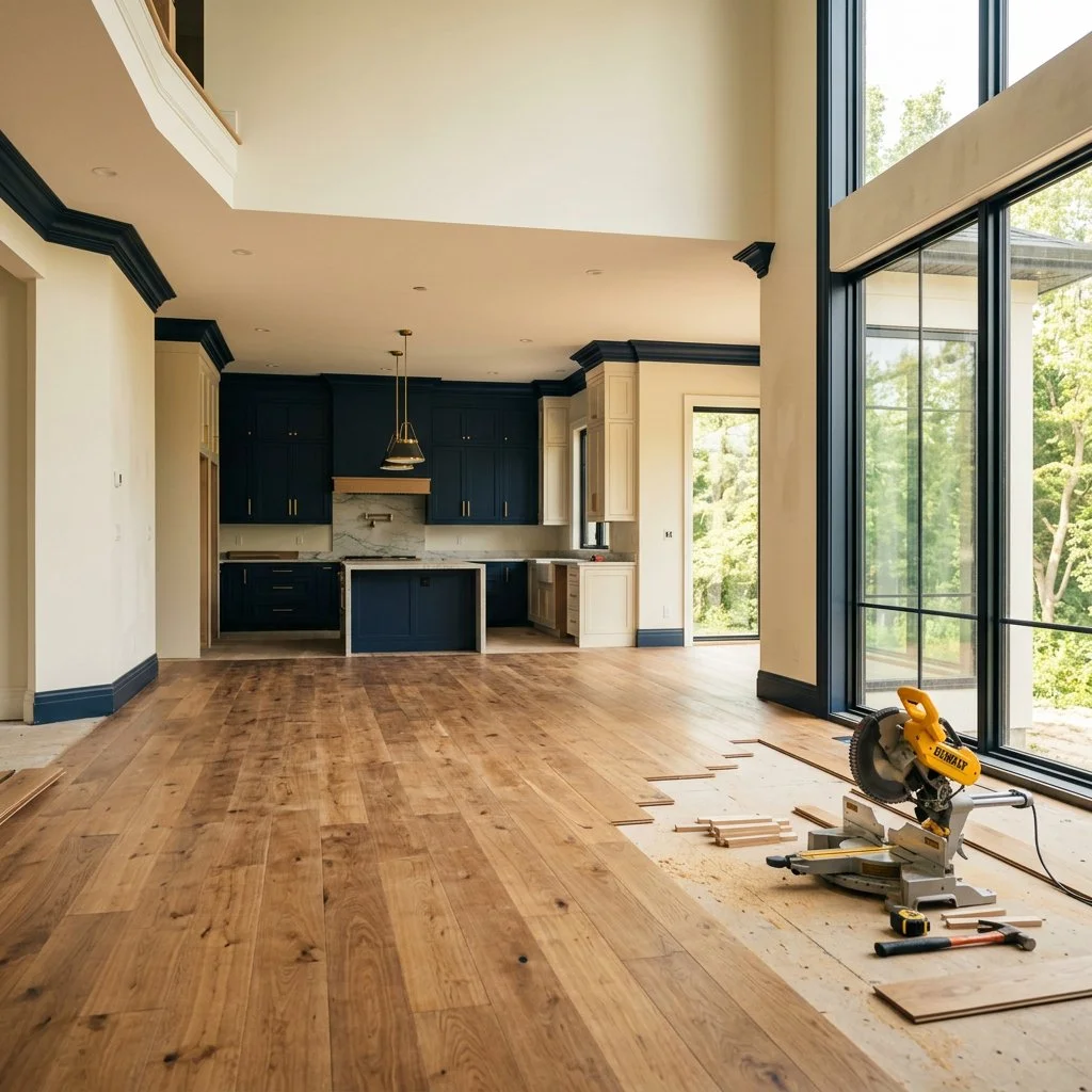 Custom home finishing phase