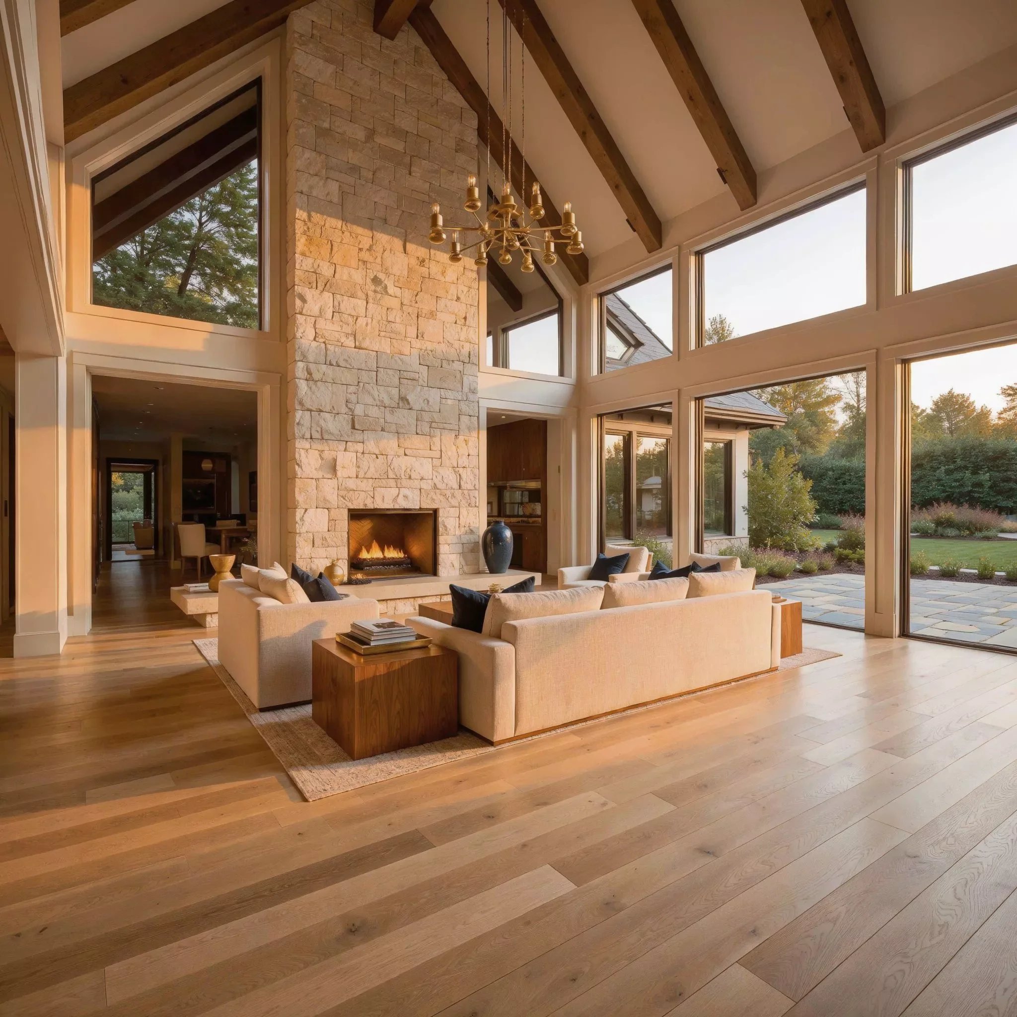 Completed custom home interior