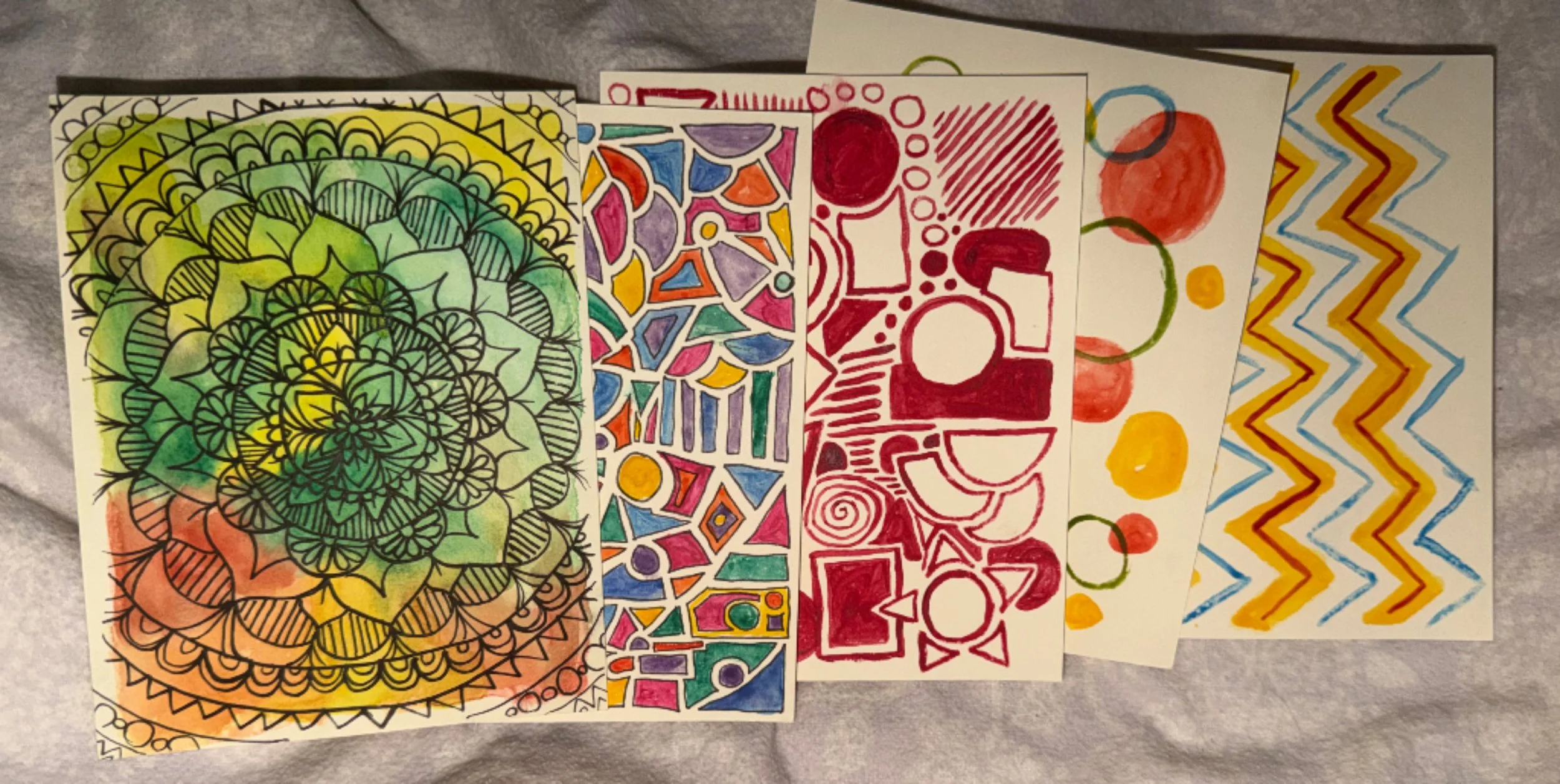 5 Abstract Cards