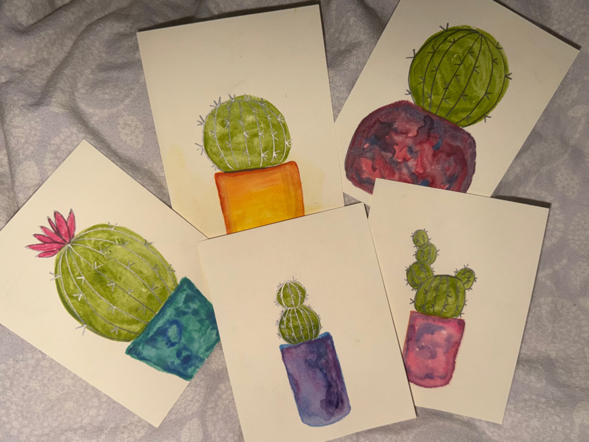 5 Cactus Cards