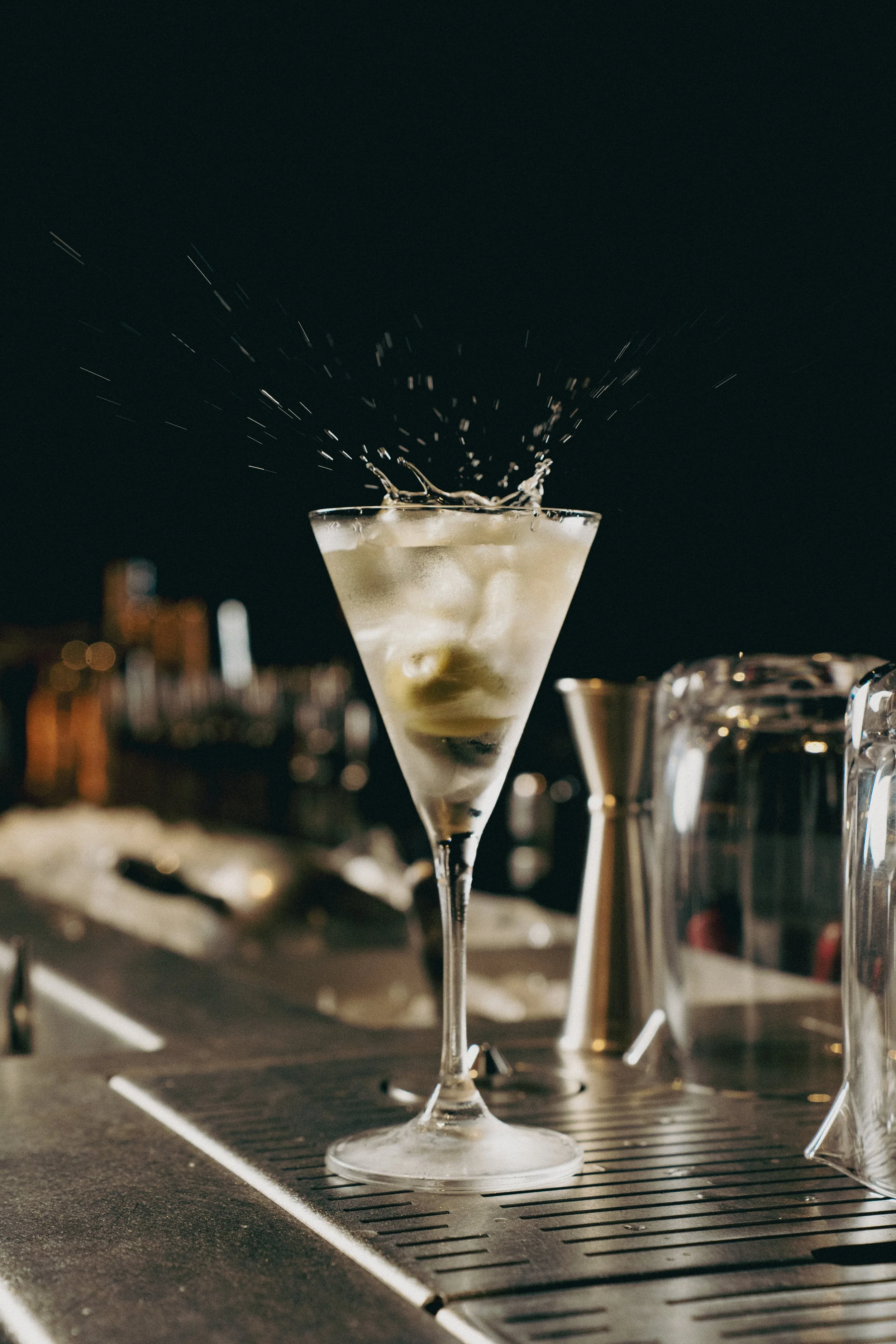 dry gin martini with japanese ingredients