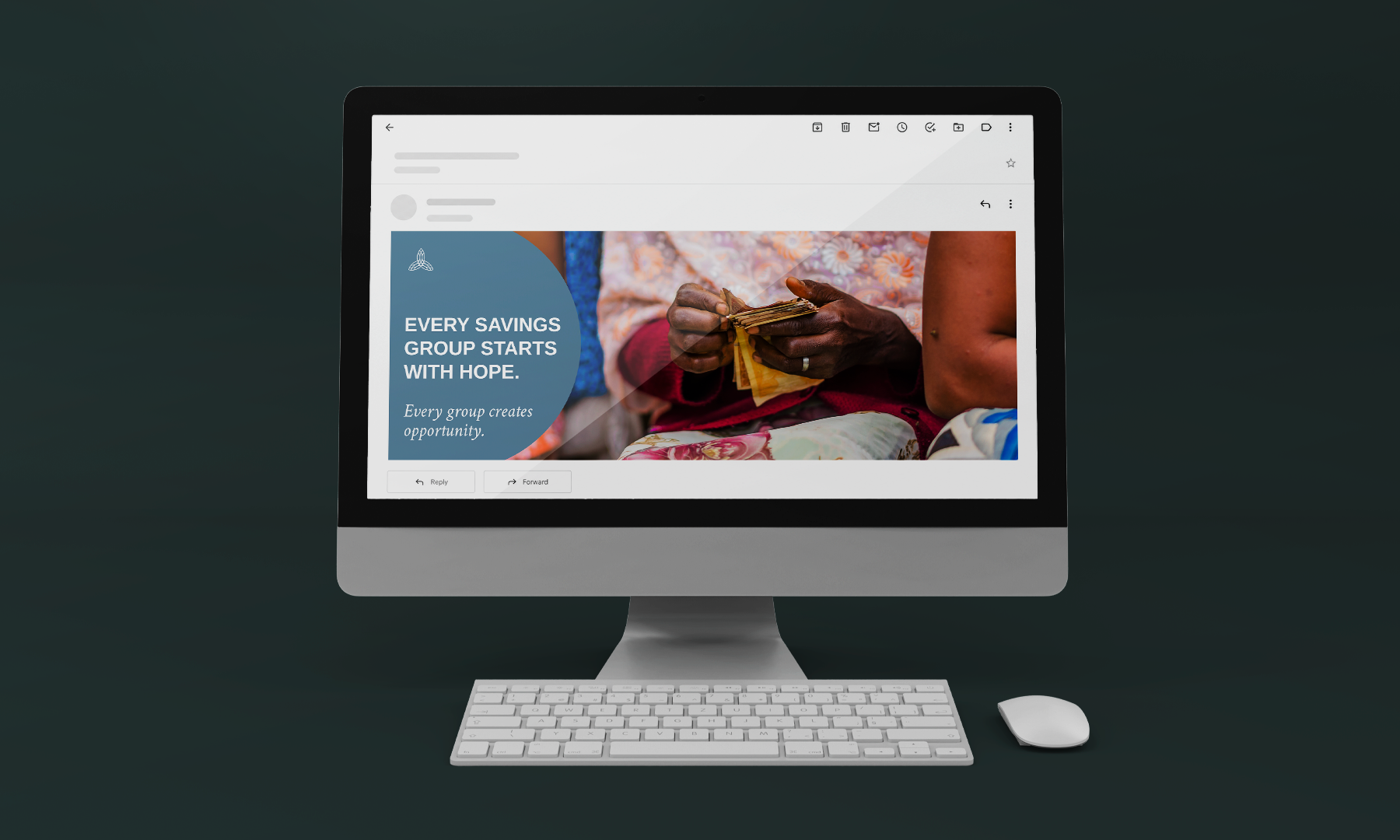 Thrive campaign email, designed by PILLAR for Three Roots International