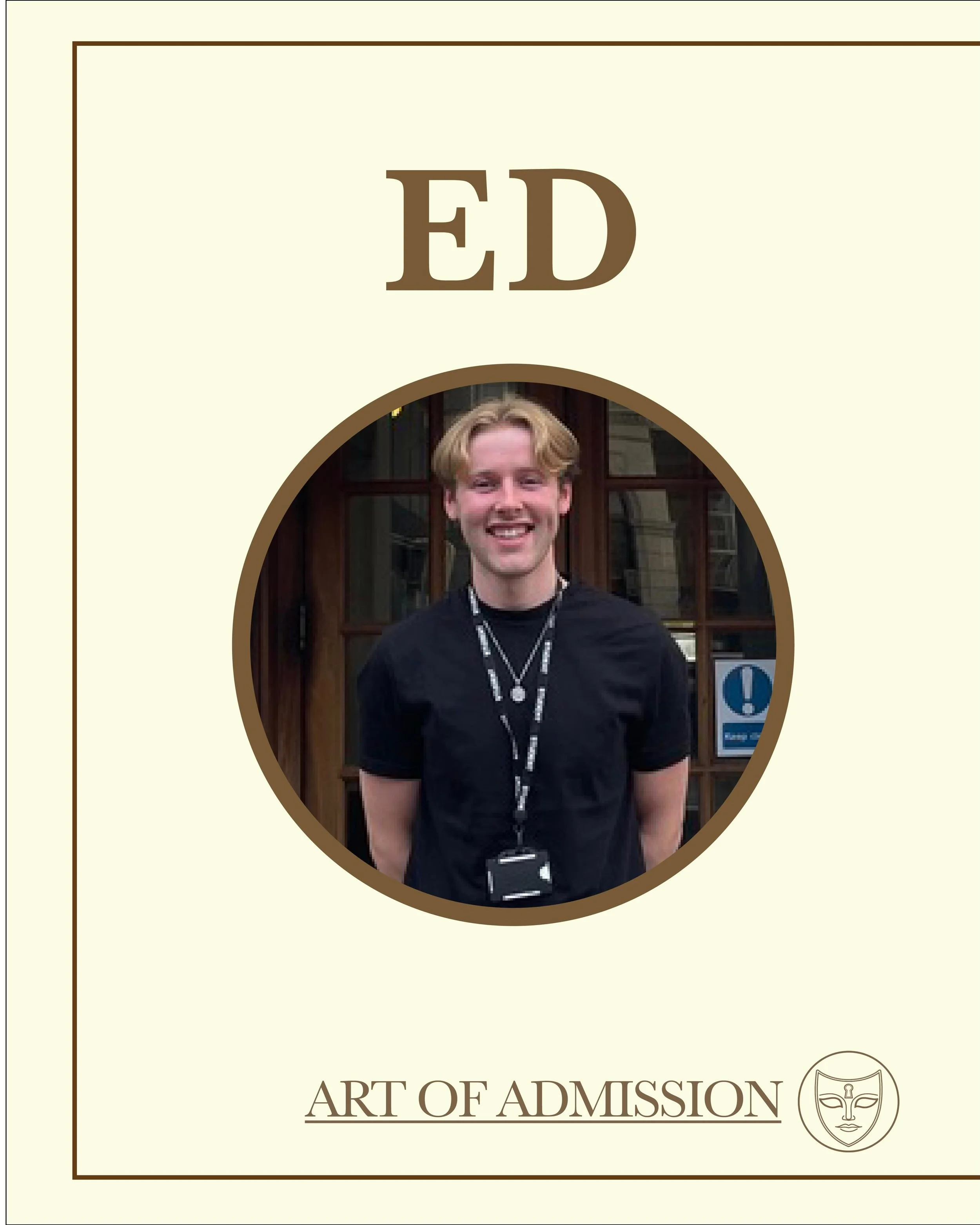 🎭 MEET ED !

✅ Ed is one of our tutors at AOA and a current second year student at RADA! 

❓Want to boost your chances of getting into drama school this year? 
➡️ Drop us a DM or email us at contactartofadmission@gmail.com 📧 

#artofadmission #dram