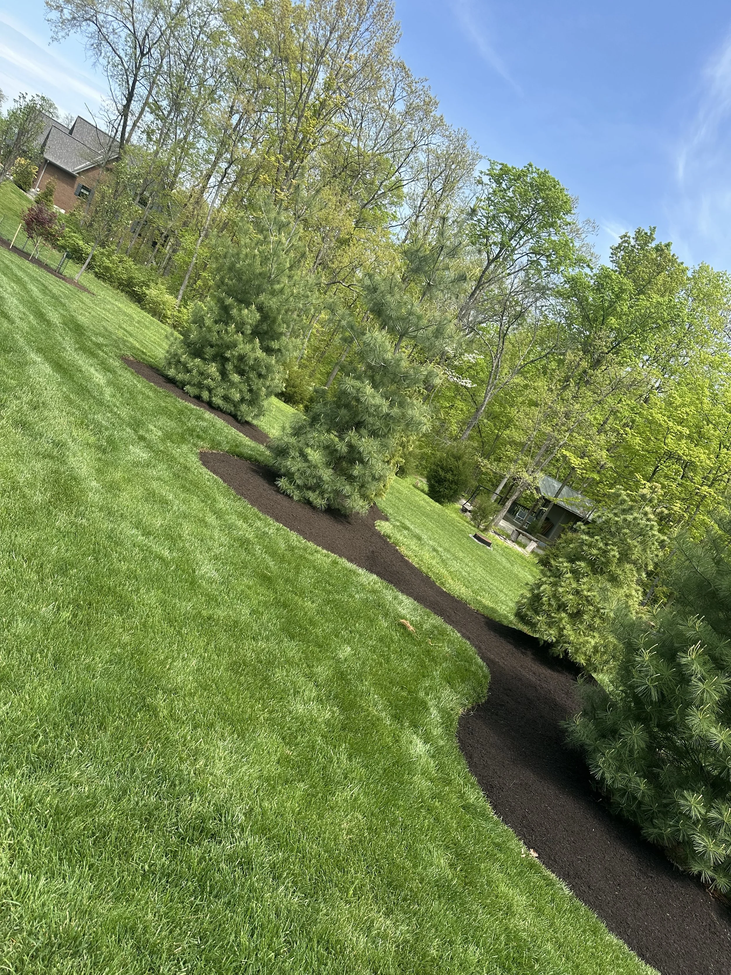Professional lawn maintenance and turf care for a Crangle Outdoor commercial client in Northeast Ohio