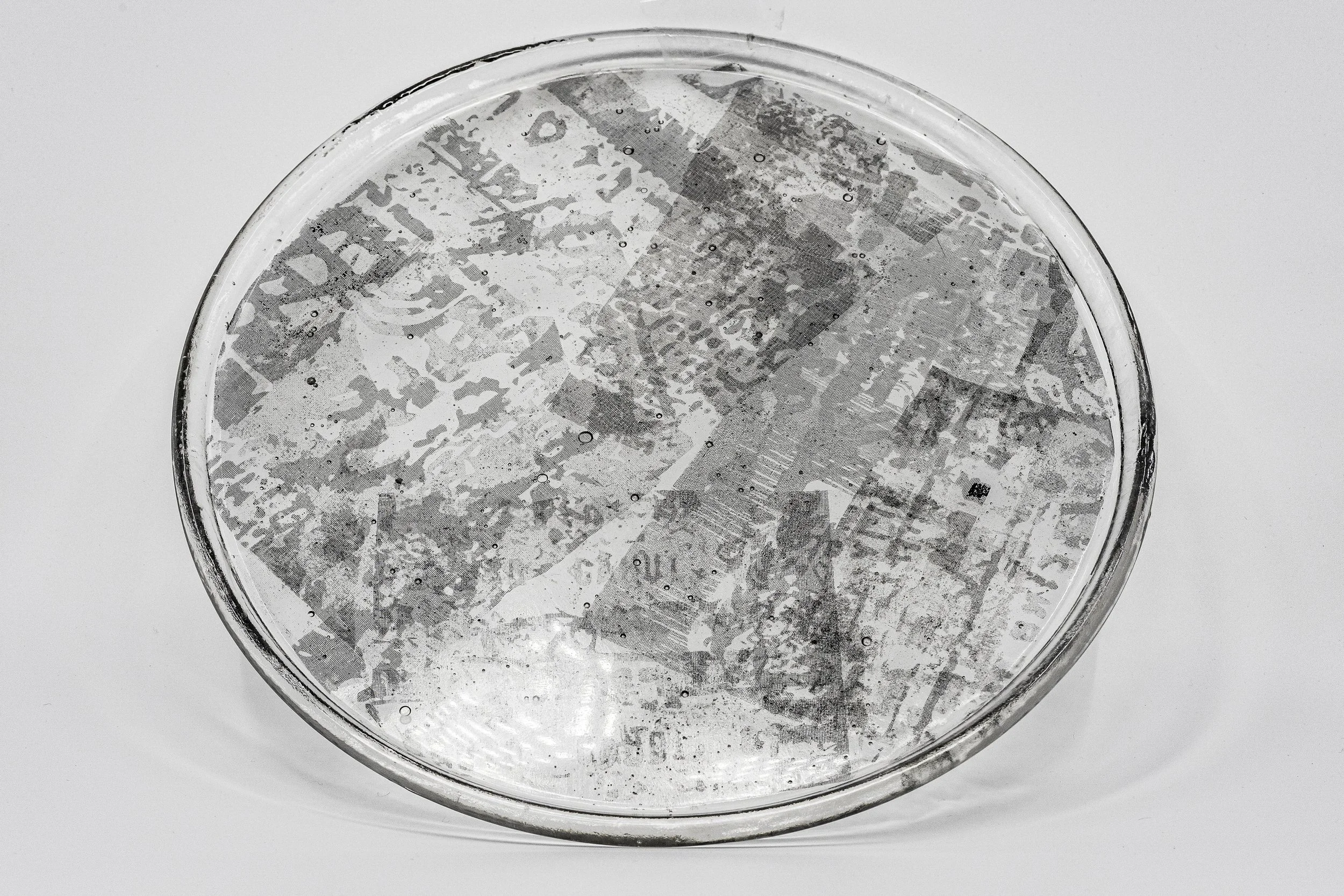 Self Portrait/ container/ domestic object, 2023, Resin with infused screen and ink prints, 10.6 inches
