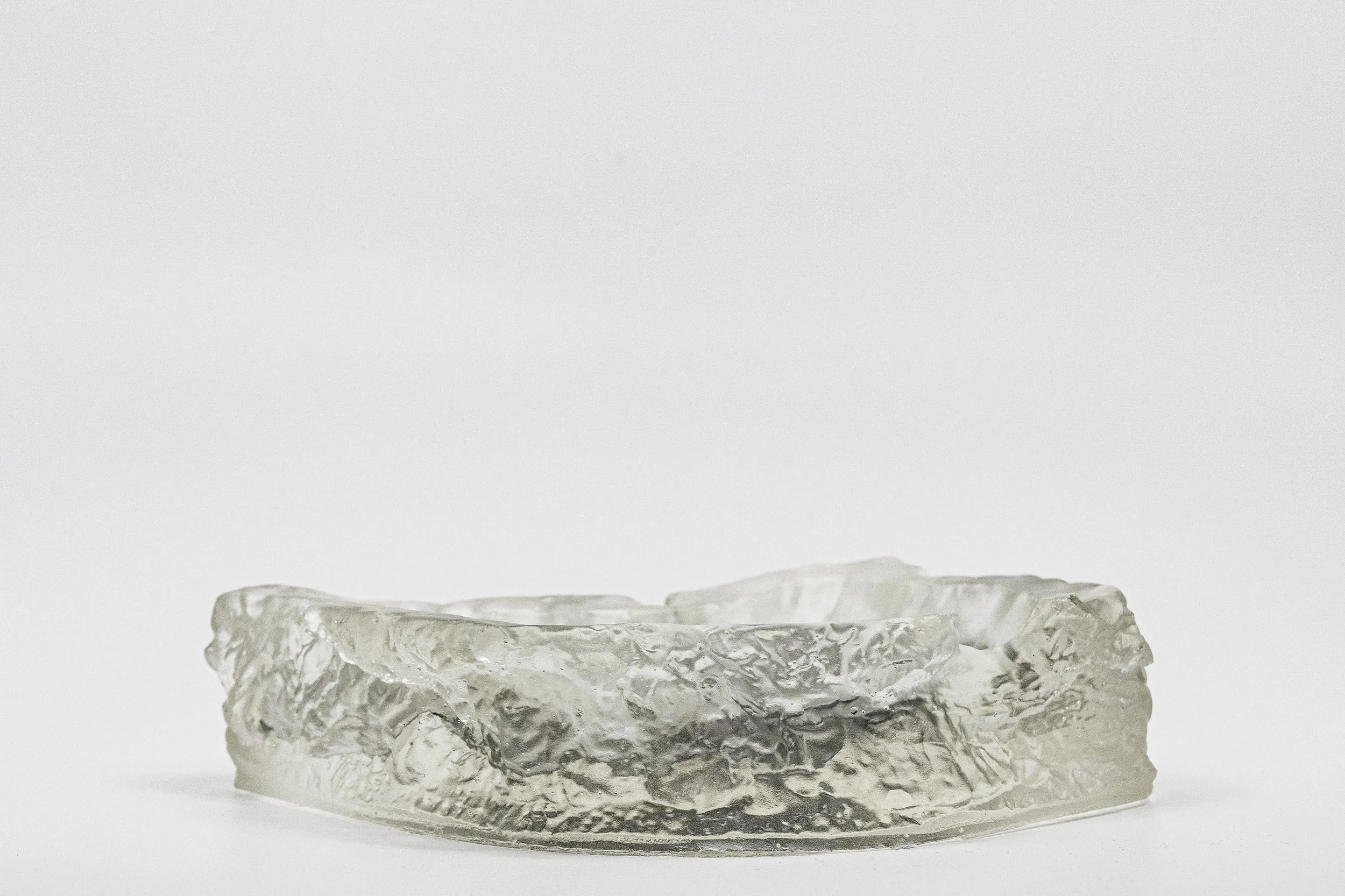 Self Portrait/ container/ domestic object, 2023, Resin with infused screen and ink prints, 6.5 x 1.5 inches