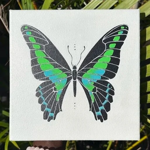 Blue/Green Bluebottle Butterfly