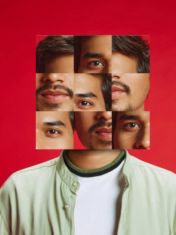 Abstract portrait representing identity and perception related to neurodivergence resources and learning