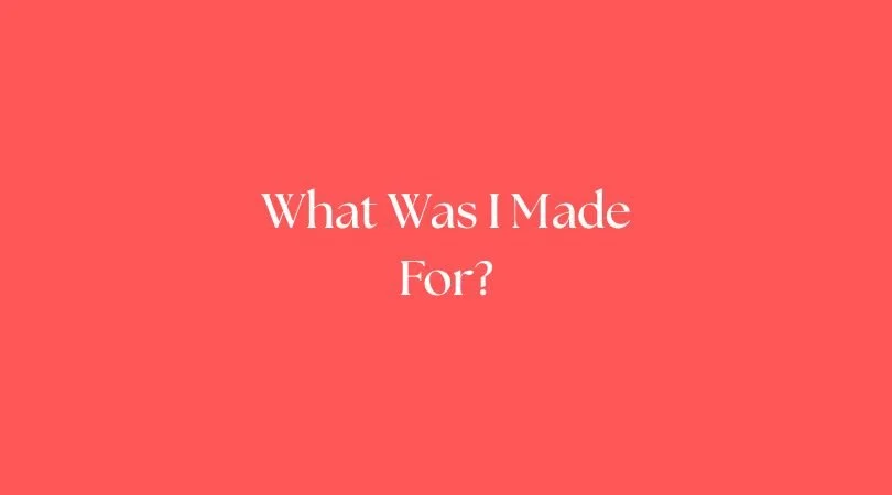 What Was I Made For?
