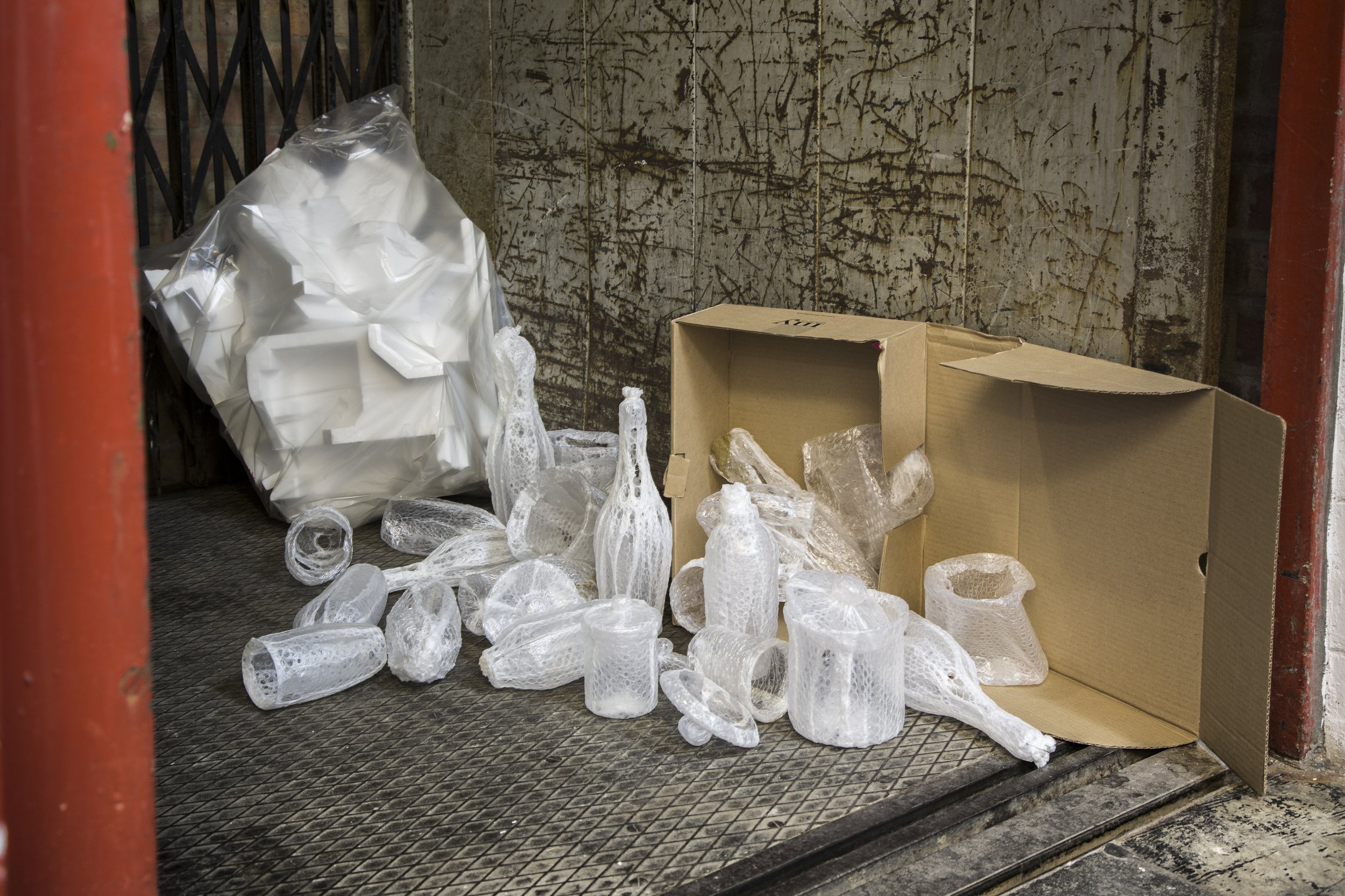 Neloelastic is a sculptural work by Ying Chang that examines how material value and perception can be altered through transformation.