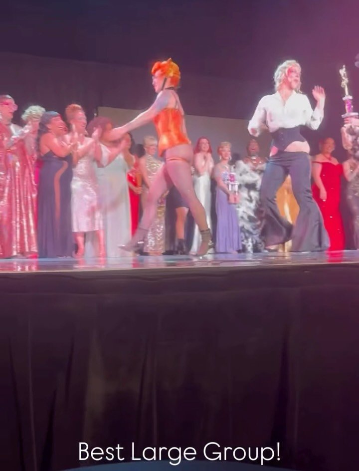 BEST LARGE GROUP! @therhinettes 
Choreographed by @missmonroeburlesque 
.
We are honored to have participated in this years 2026 @burlesquehall 
.
Sharing the stage with so much talent and people we admire was unreal. Dreams people. 
.
Longer post to