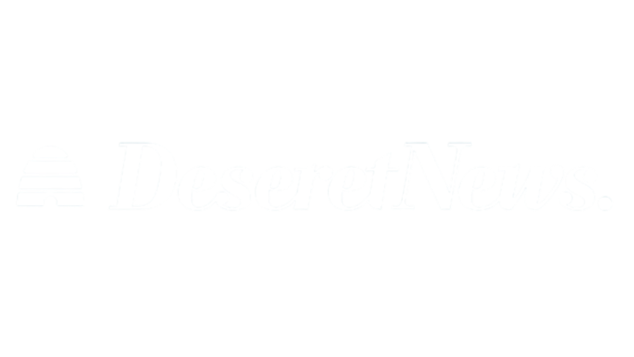 Logo with a stylized beehive and the words 'Desert News' in white script font.