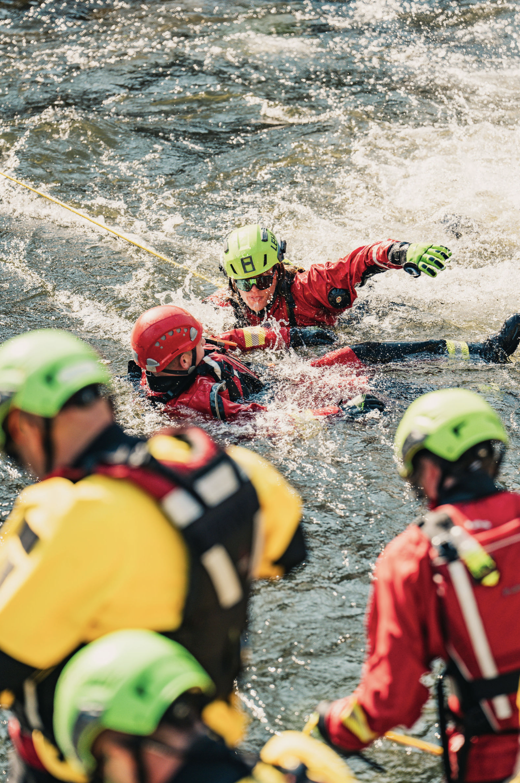 A swift water rescue in the Provo River