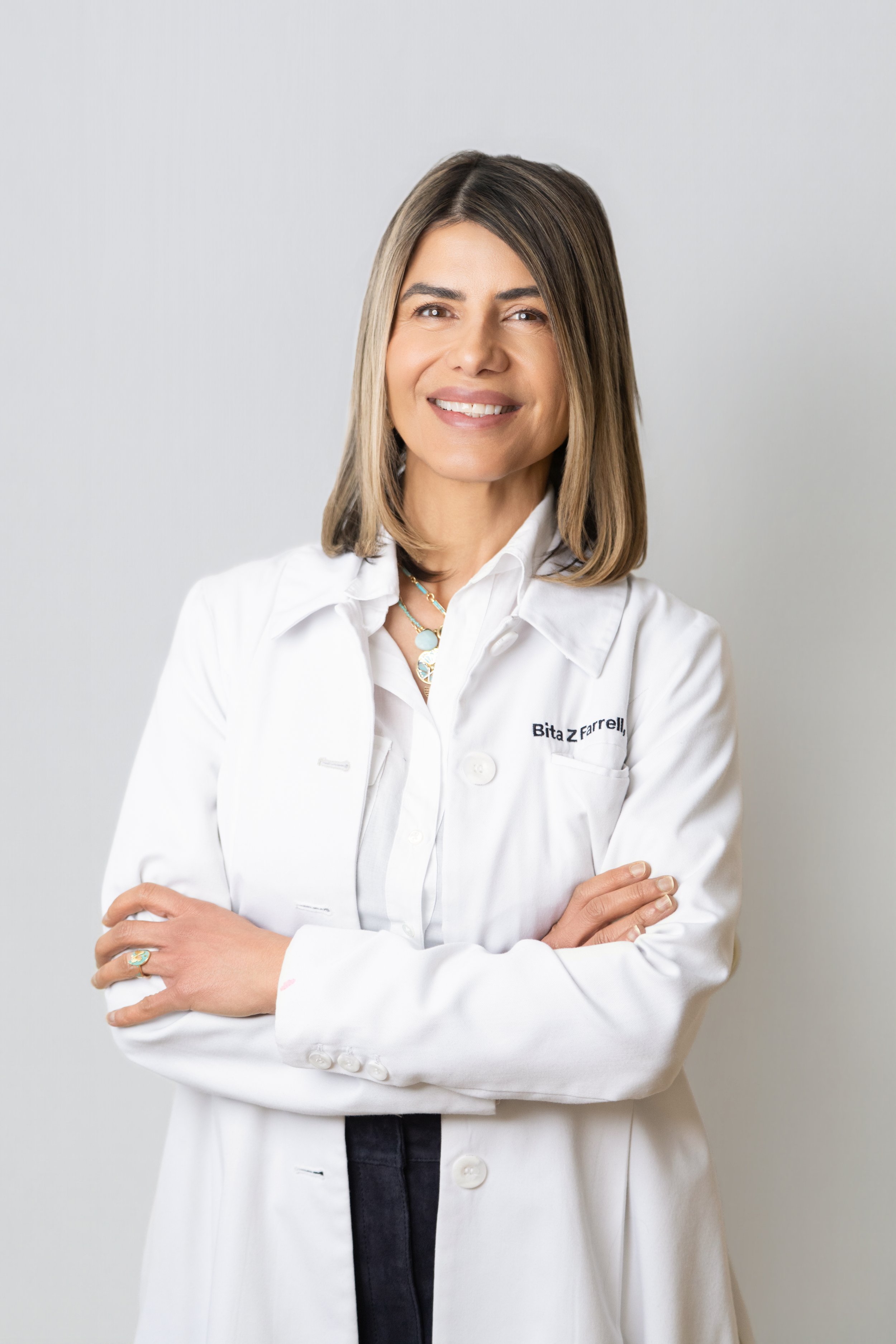 Dr. Bita Farrell, MD, a board-certified physician specializing in natural medical aesthetics in Westlake Village.