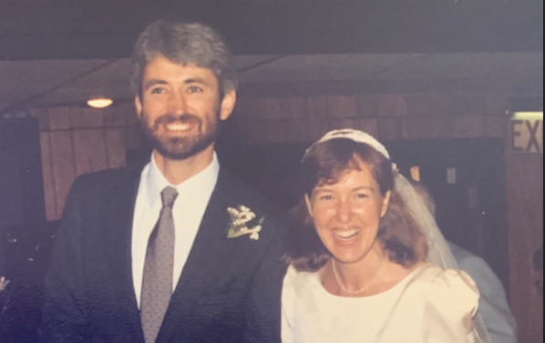 Tom and Jane on their wedding day