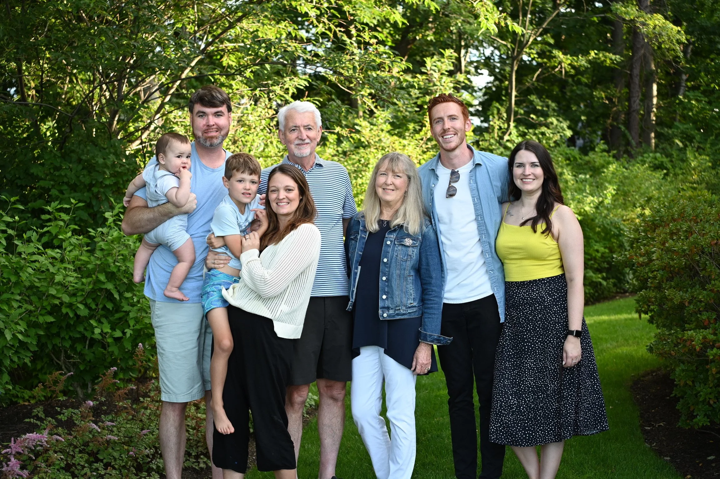 Tom with his kids and grandkids