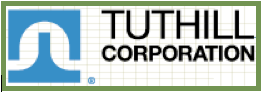 Logo of Tuthill Corporation with blue and black text and a stylized 'T' symbol.