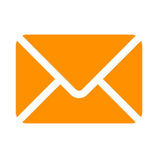 Icon of an orange envelope with a black outline.