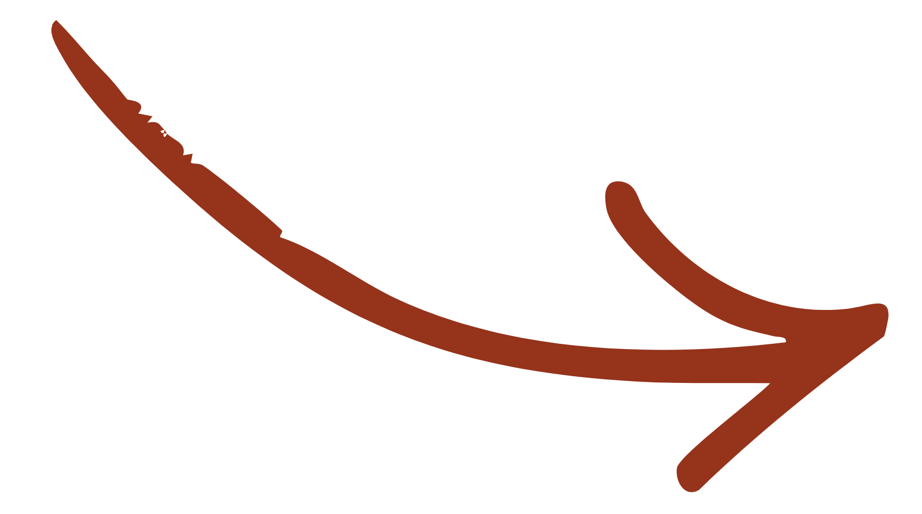 A downward curved brown arrow before an upward curved brown arrow.